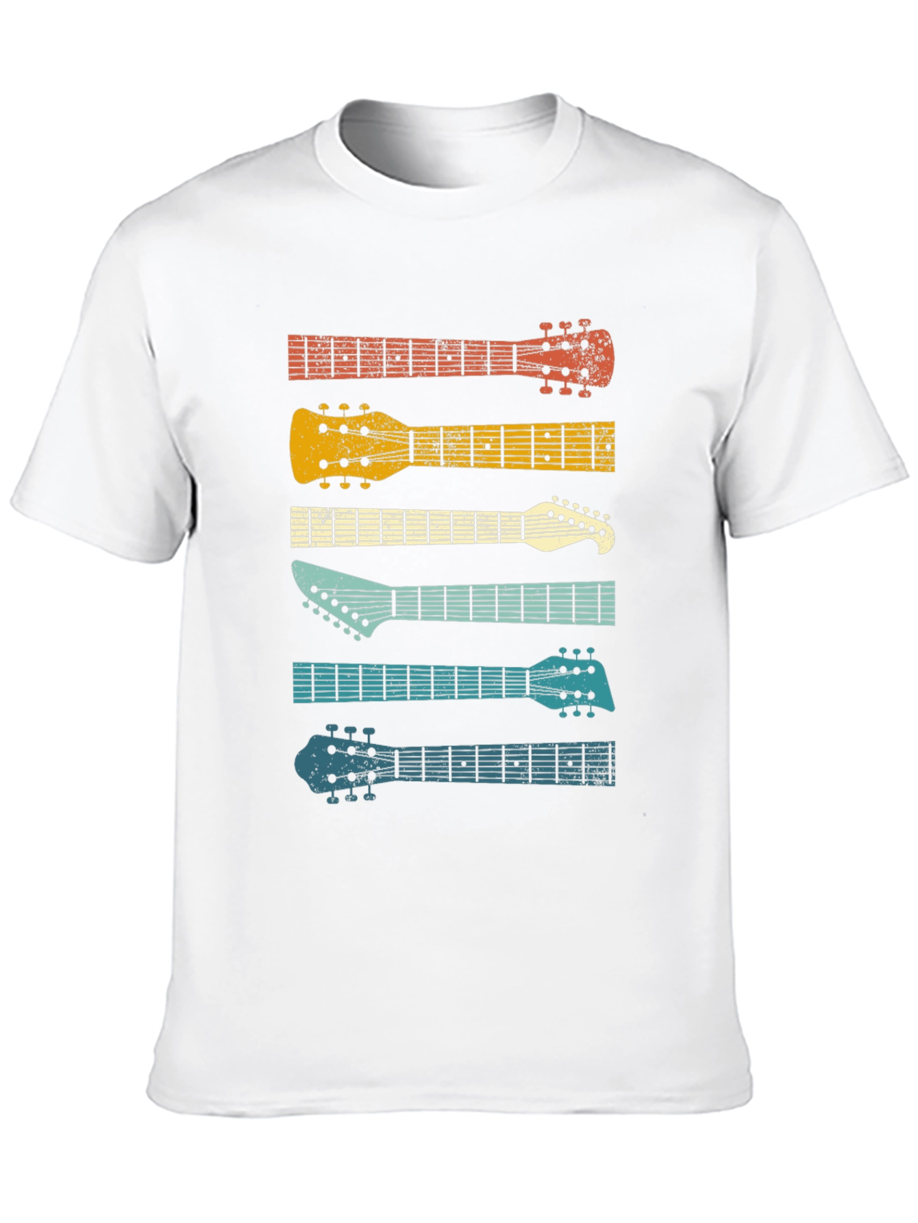 Retro Guitar Head T-Shirt - Music Lover Tee