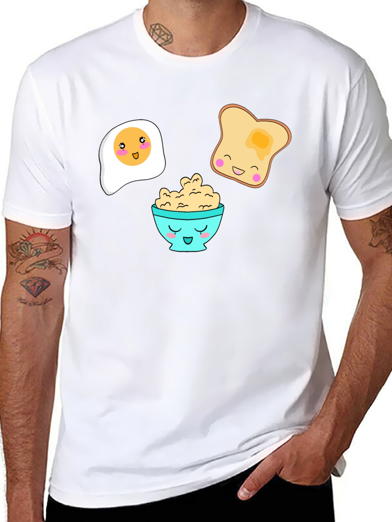 Cute Breakfast Cartoon T-Shirt