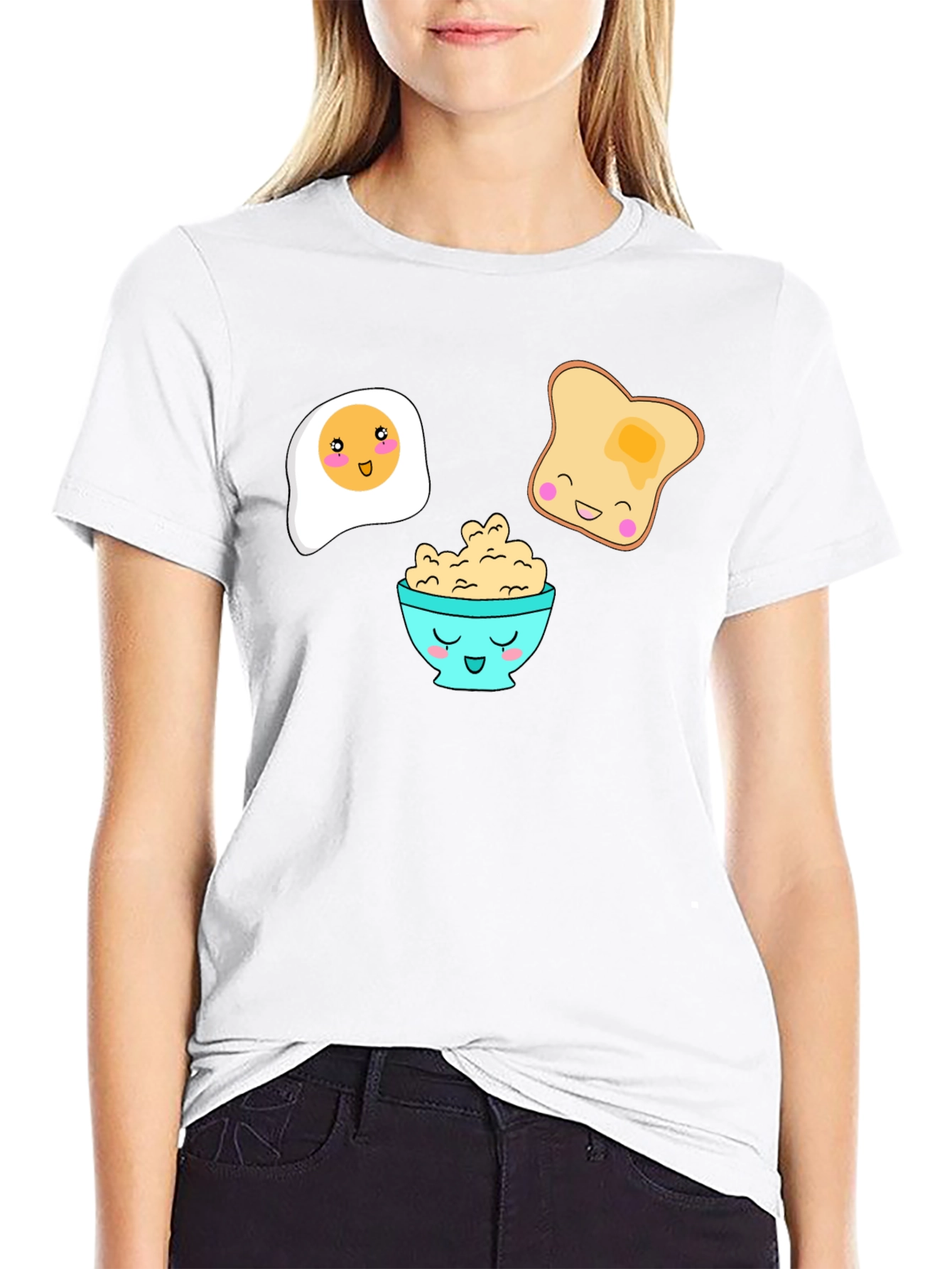 Cute Breakfast Cartoon T-Shirt