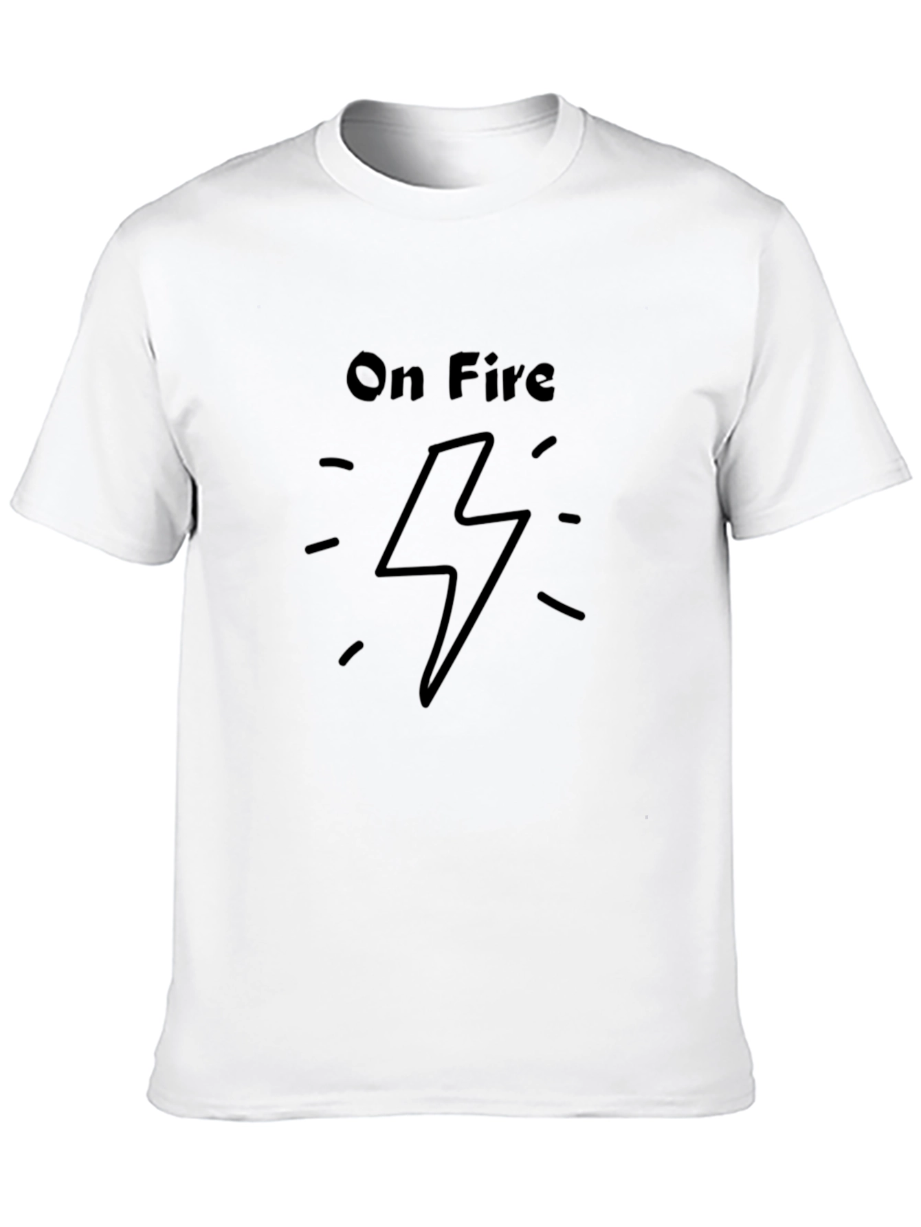 On Fire Lightning Bolt Graphic T-Shirt