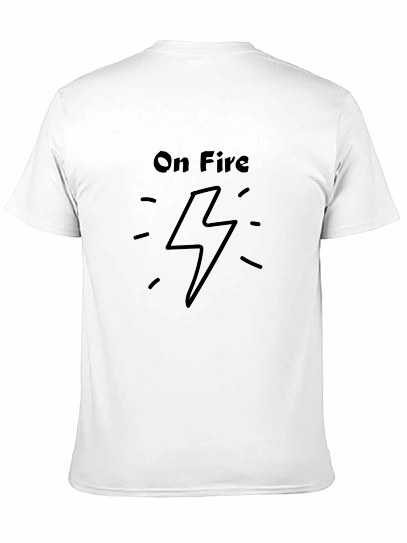 On Fire Lightning Bolt Graphic T-Shirt