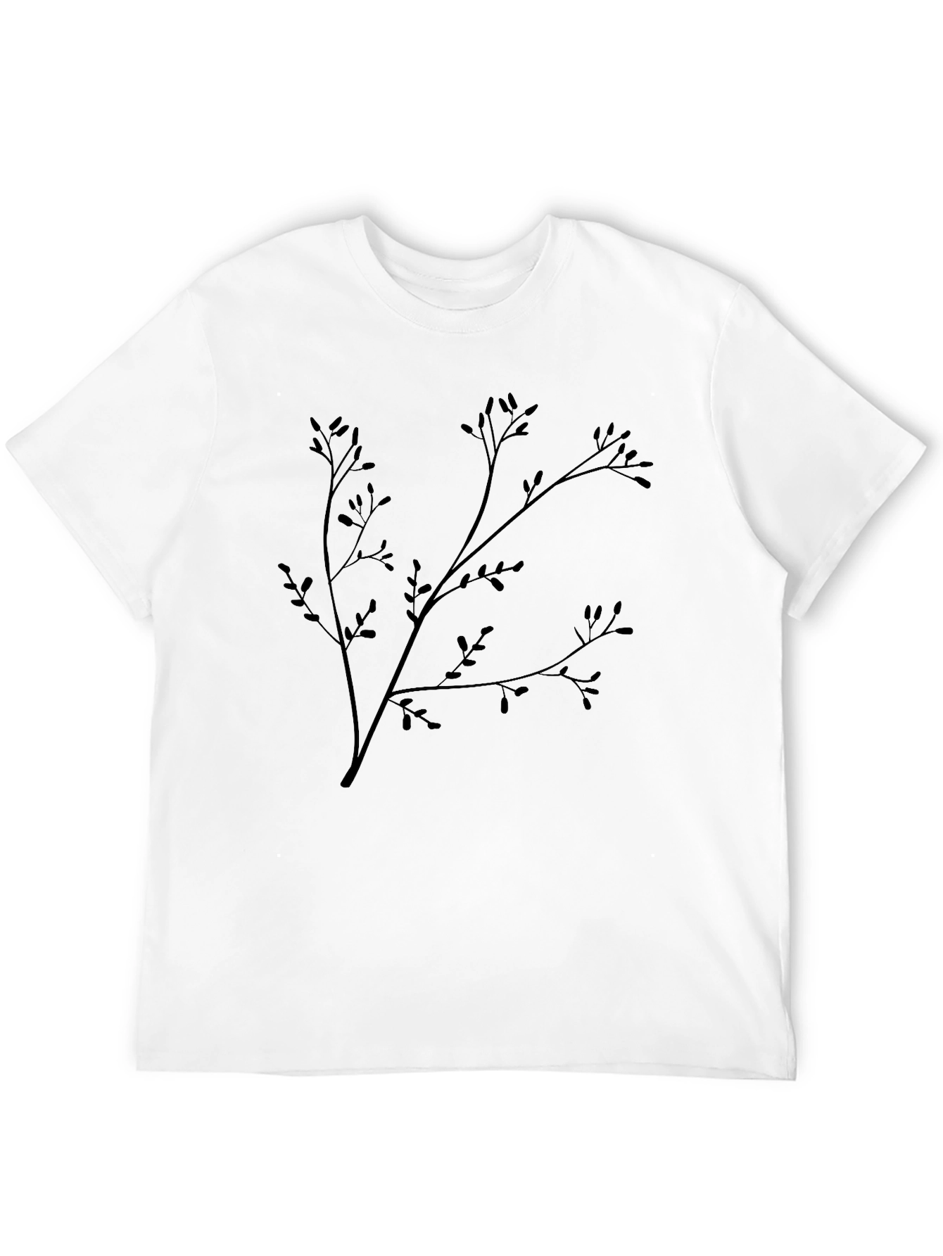 Black Branch Print T-Shirt