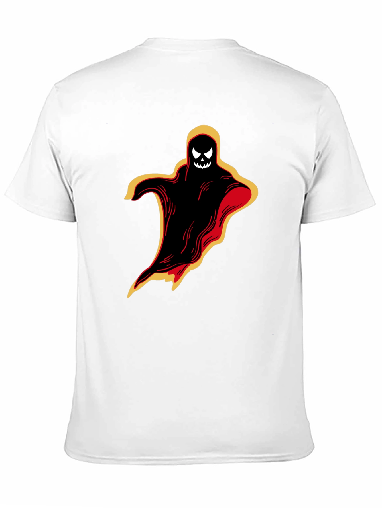 Halloween Ghost Graphic Tee - Spooky Black T-Shirt