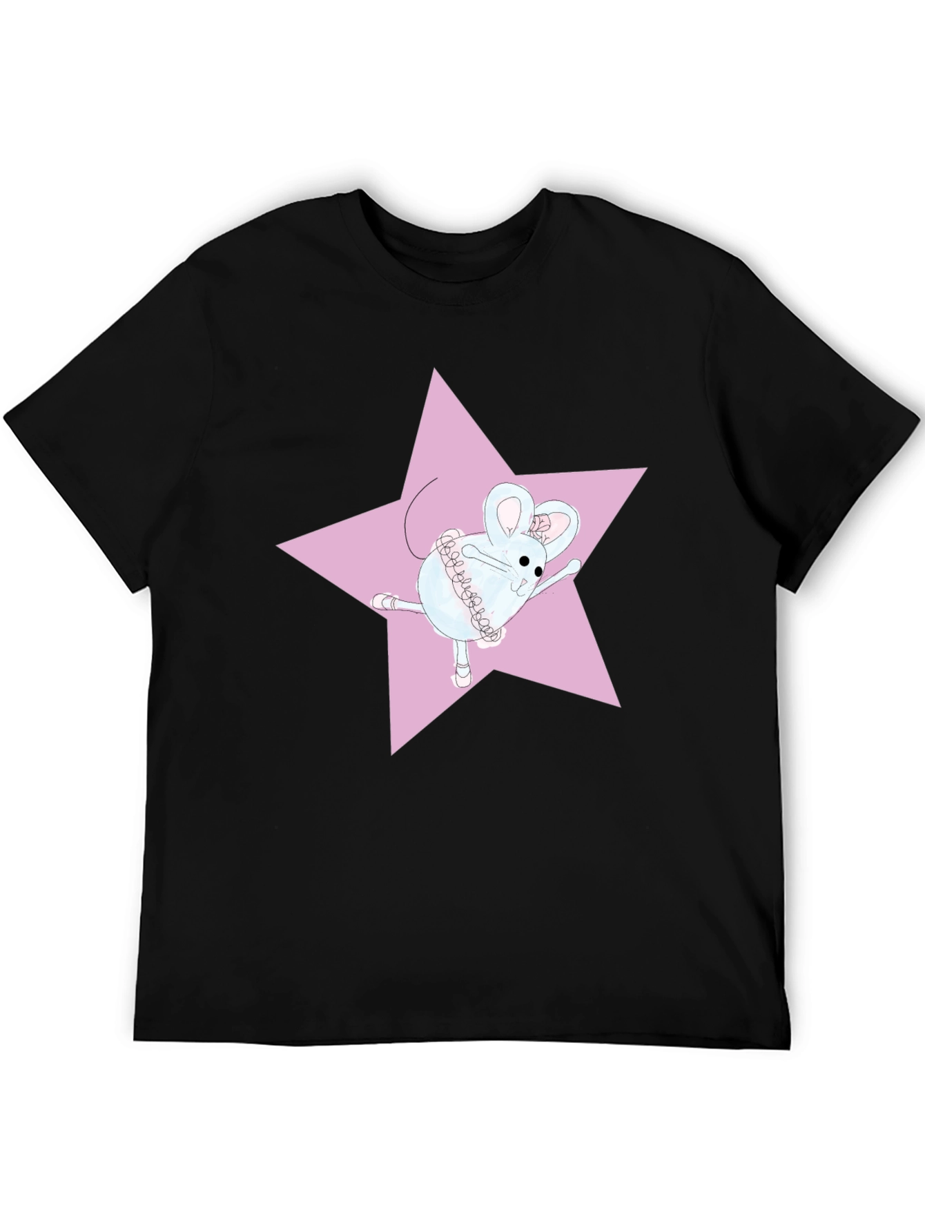 Ballerina Mouse T-Shirt - Pink Star Design