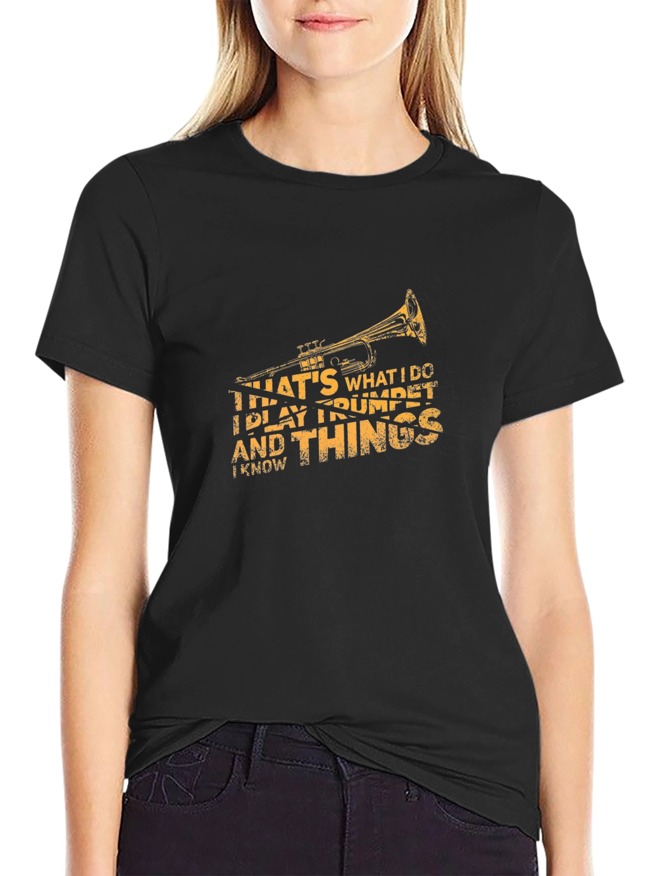 Trumpet Player Black T-Shirt - Thats What I Do