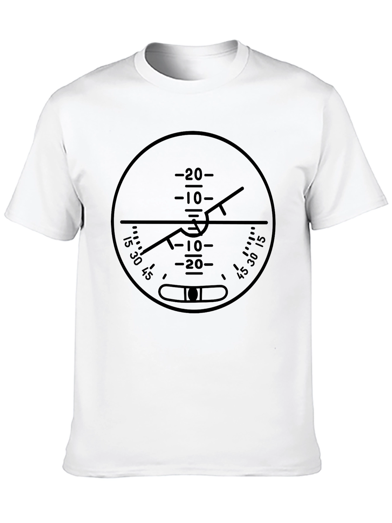 Pilot Attitude Indicator Black Graphic Tee