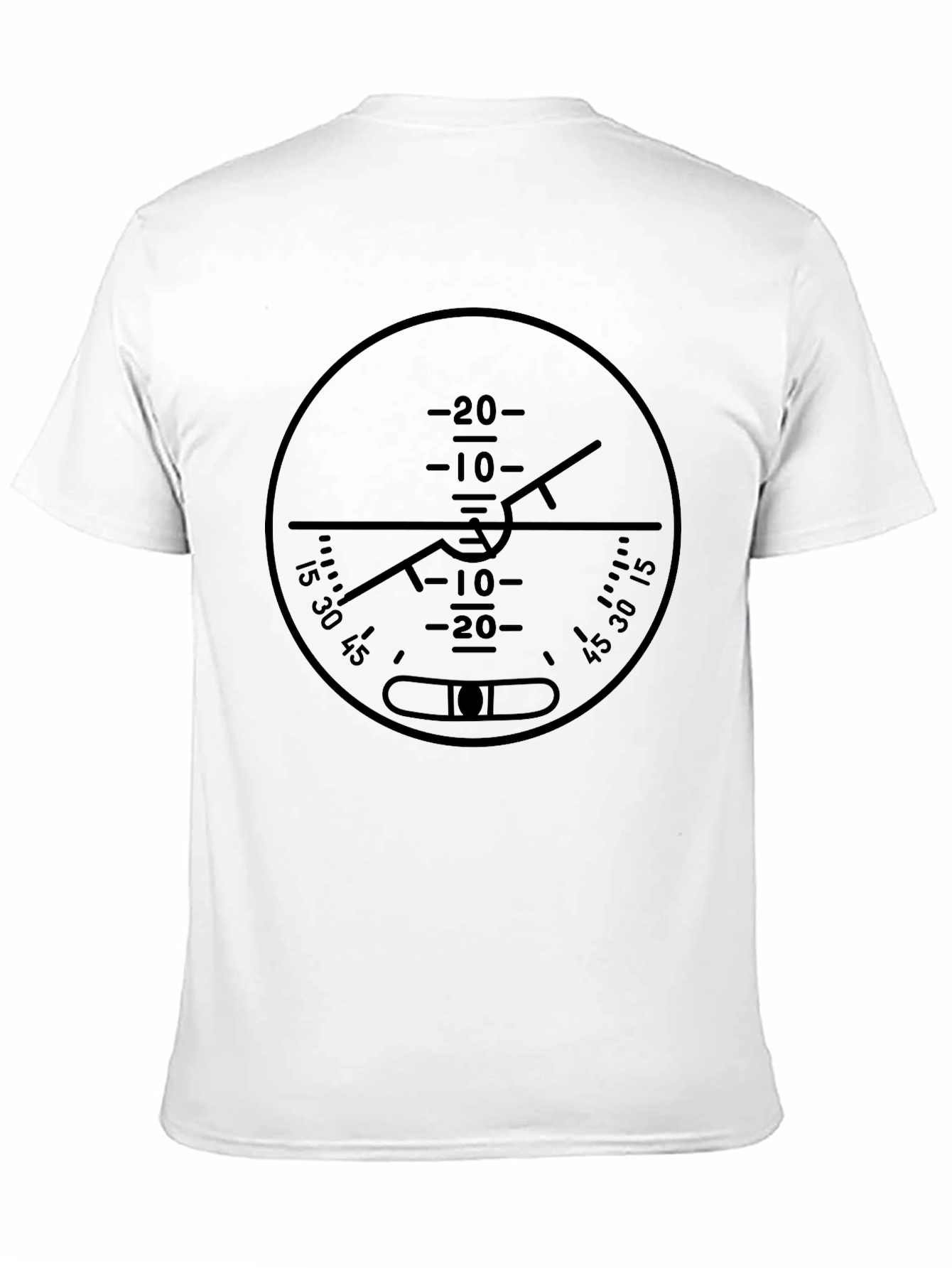 Pilot Attitude Indicator Black Graphic Tee