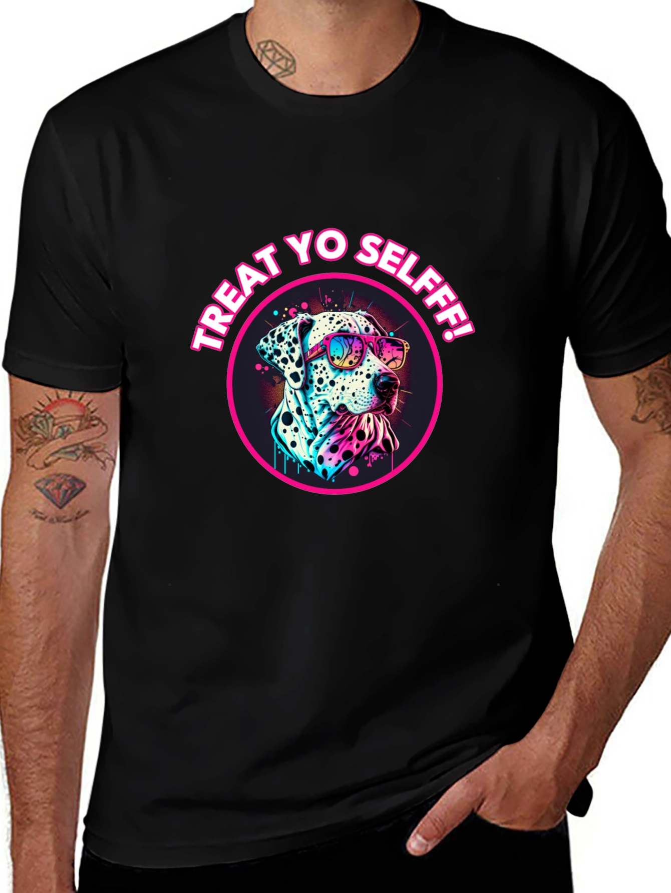 Treat Yo Selfff! Dalmatian Graphic Tee
