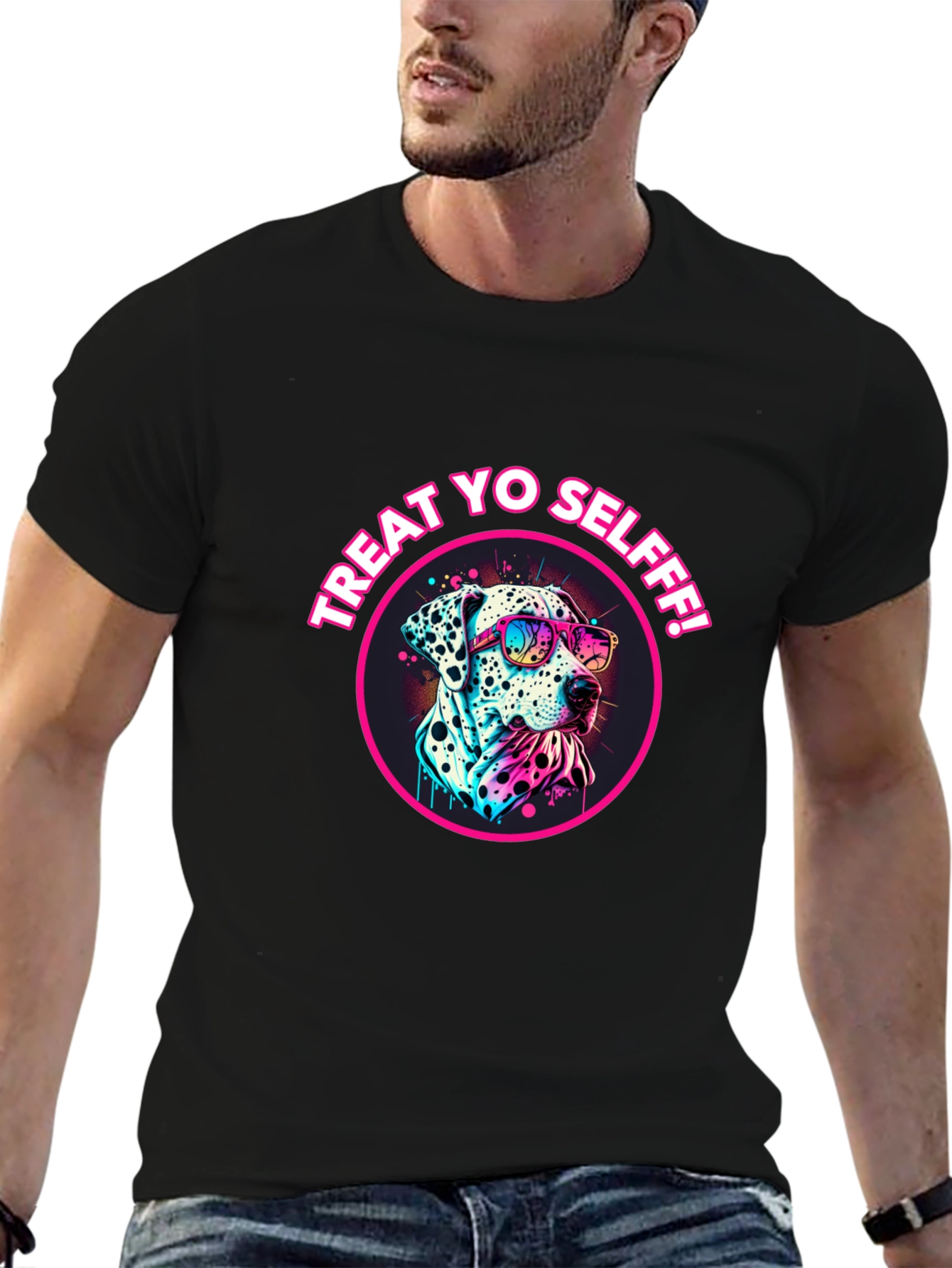 Treat Yo Selfff! Dalmatian Graphic Tee