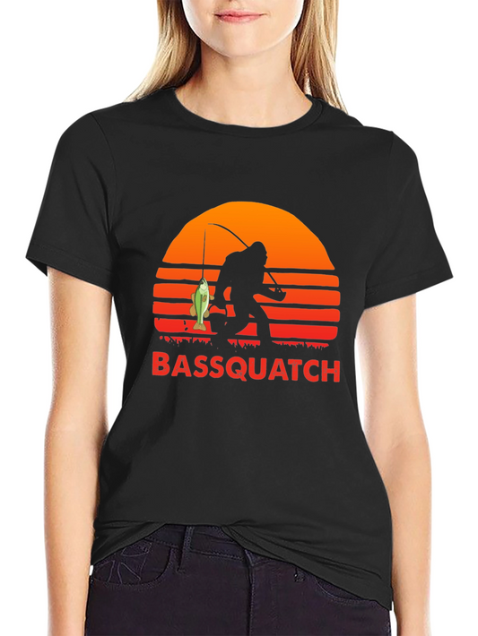 Bassquatch Fishing T-Shirt - Bigfoot Angler Tee