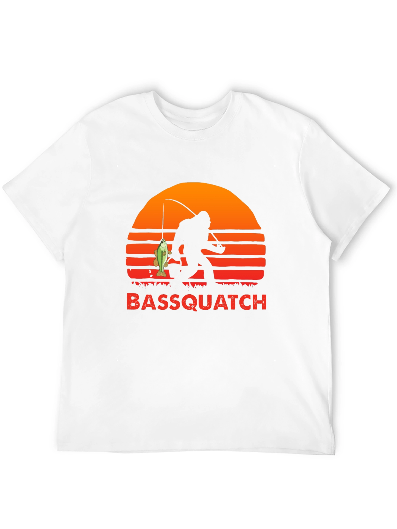 Bassquatch Fishing T-Shirt - Bigfoot Angler Tee