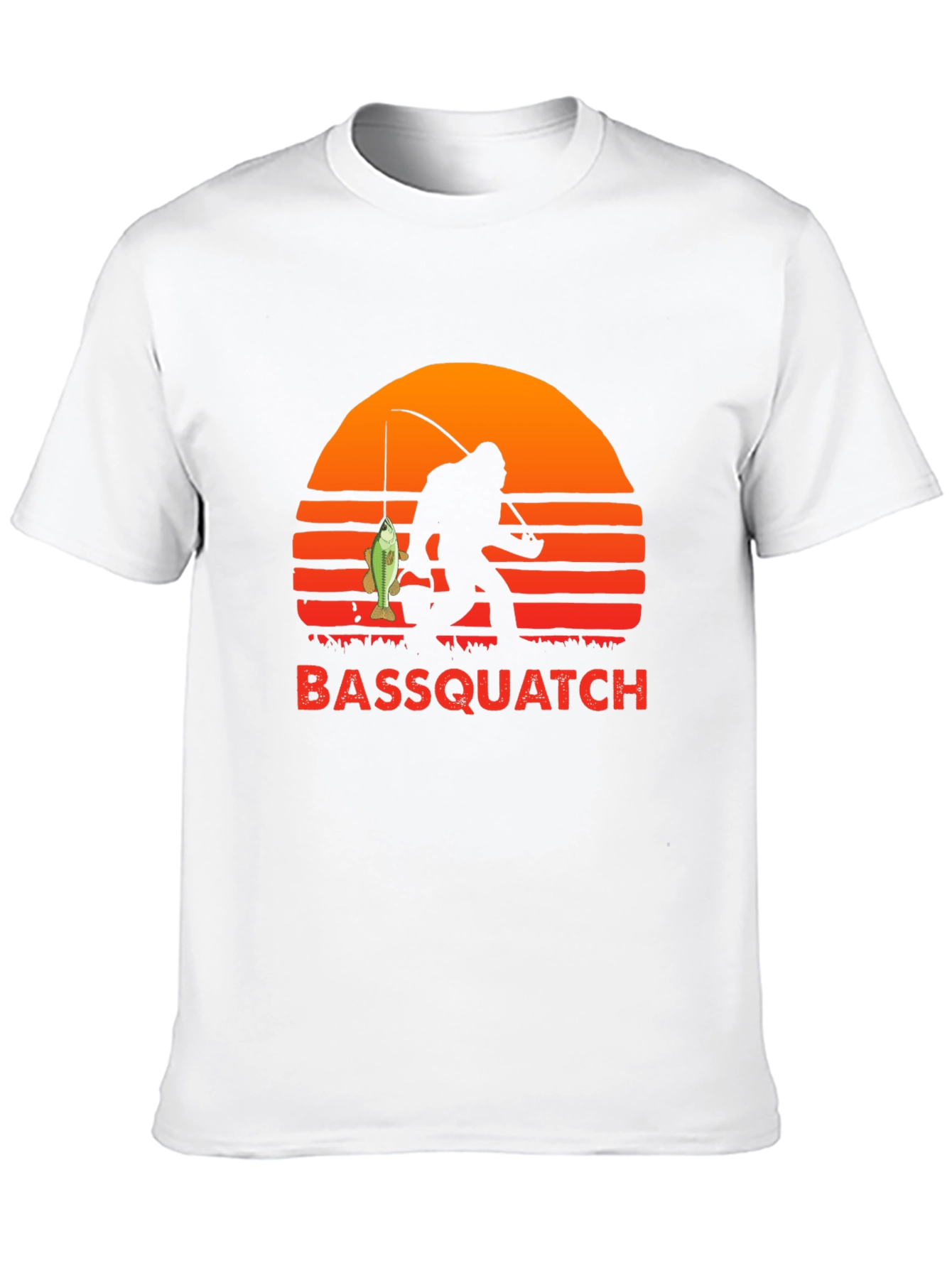 Bassquatch Fishing T-Shirt - Bigfoot Angler Tee