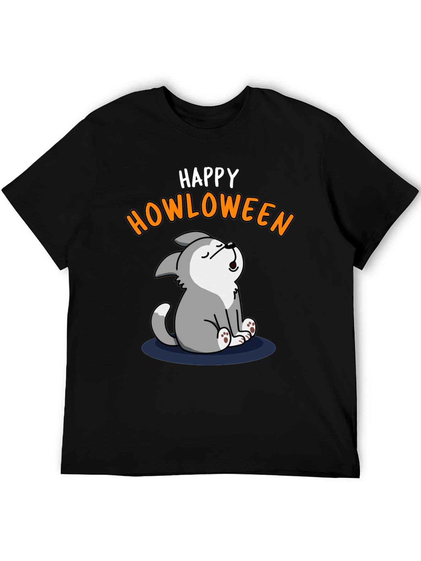 Happy Howloween T-Shirt - Cute Wolf Halloween Tee