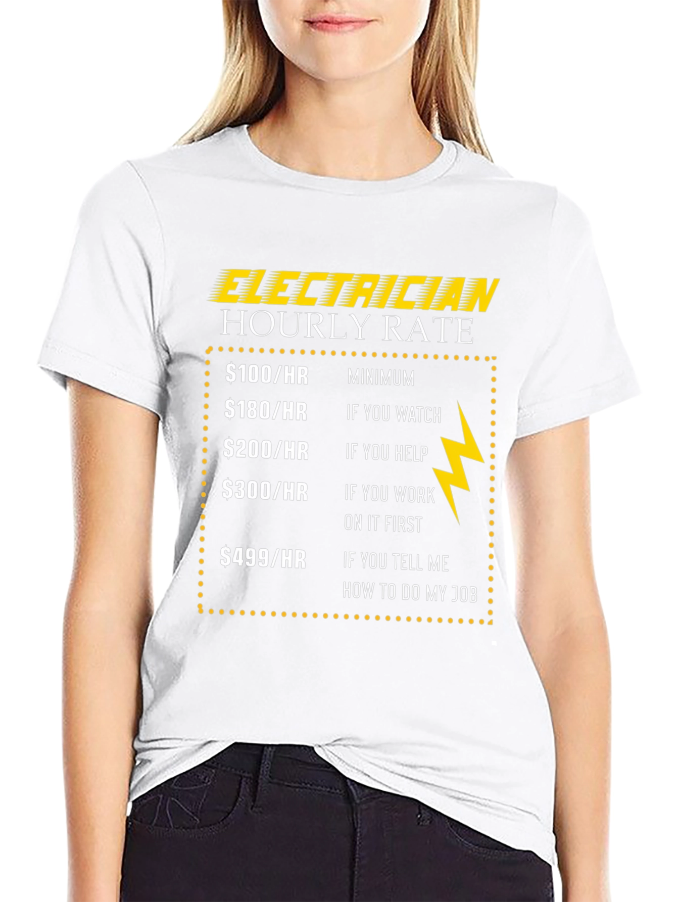 Electrician Hourly Rate Graphic T-Shirt
