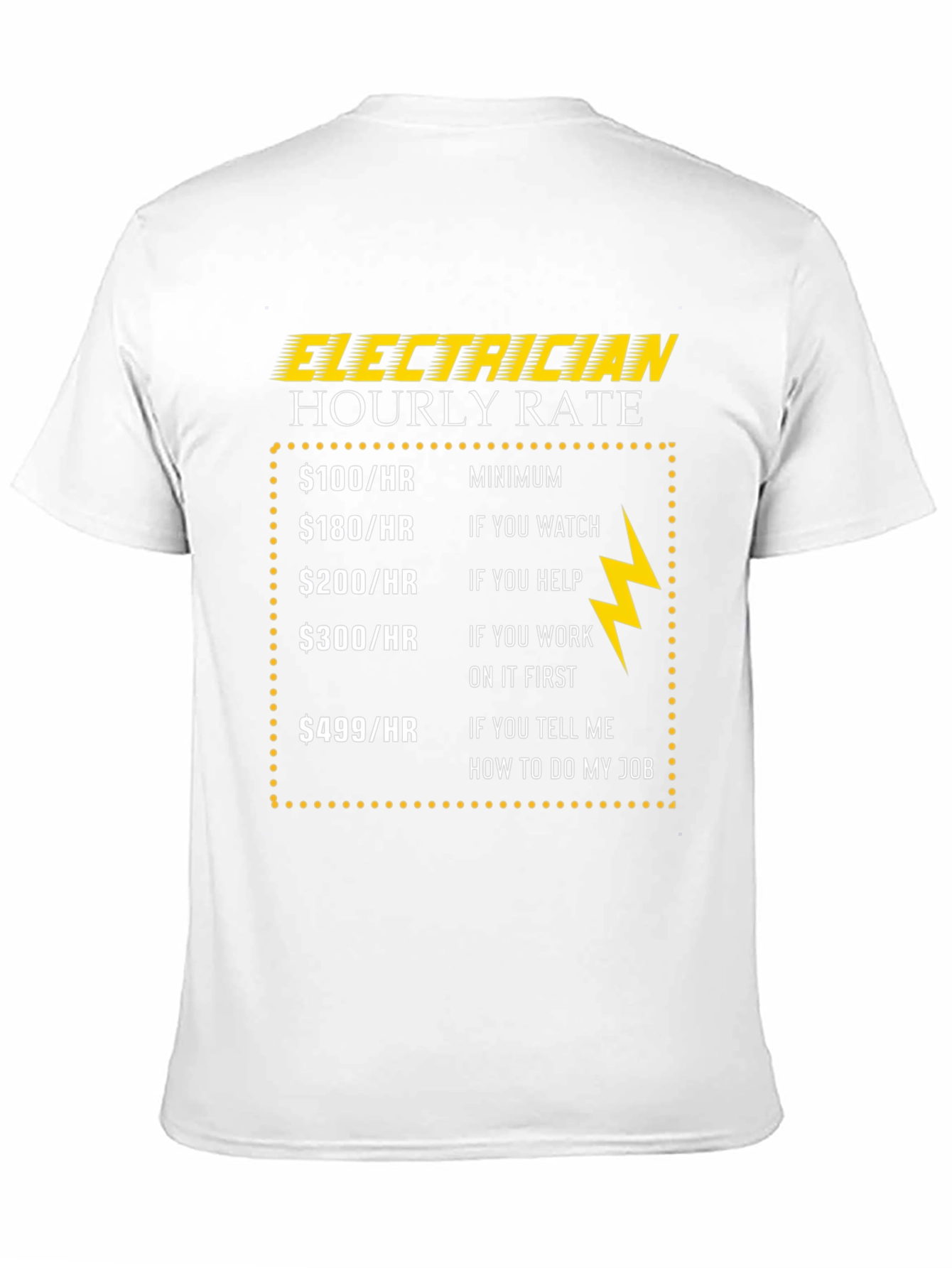 Electrician Hourly Rate Graphic T-Shirt