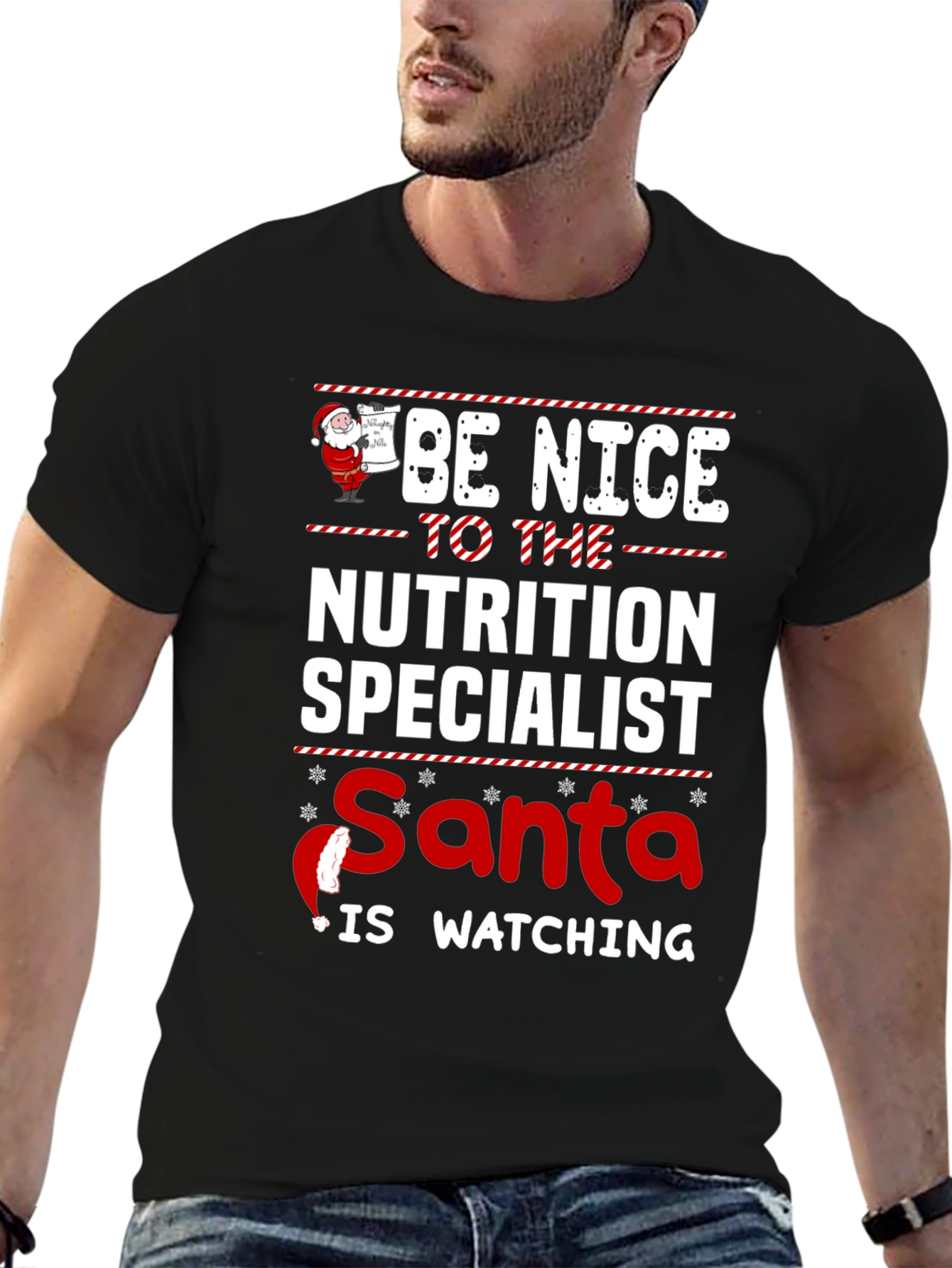 Nutrition Specialist Santa is Watching T-Shirt