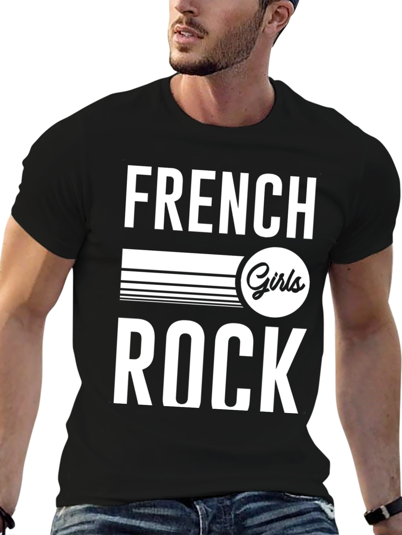 French Girls Rock Graphic Tee - Unisex Black T-Shirt