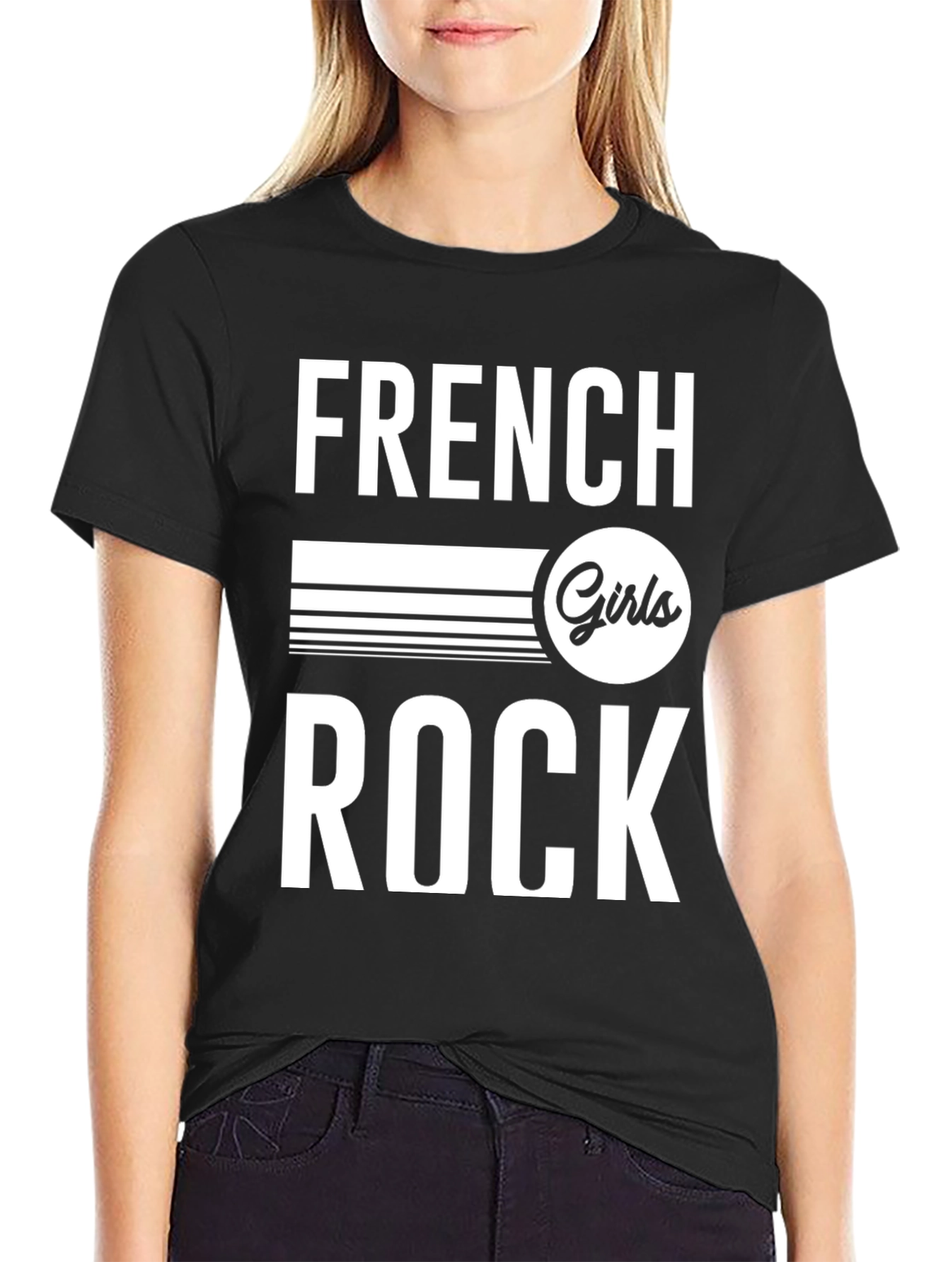 French Girls Rock Graphic Tee - Unisex Black T-Shirt