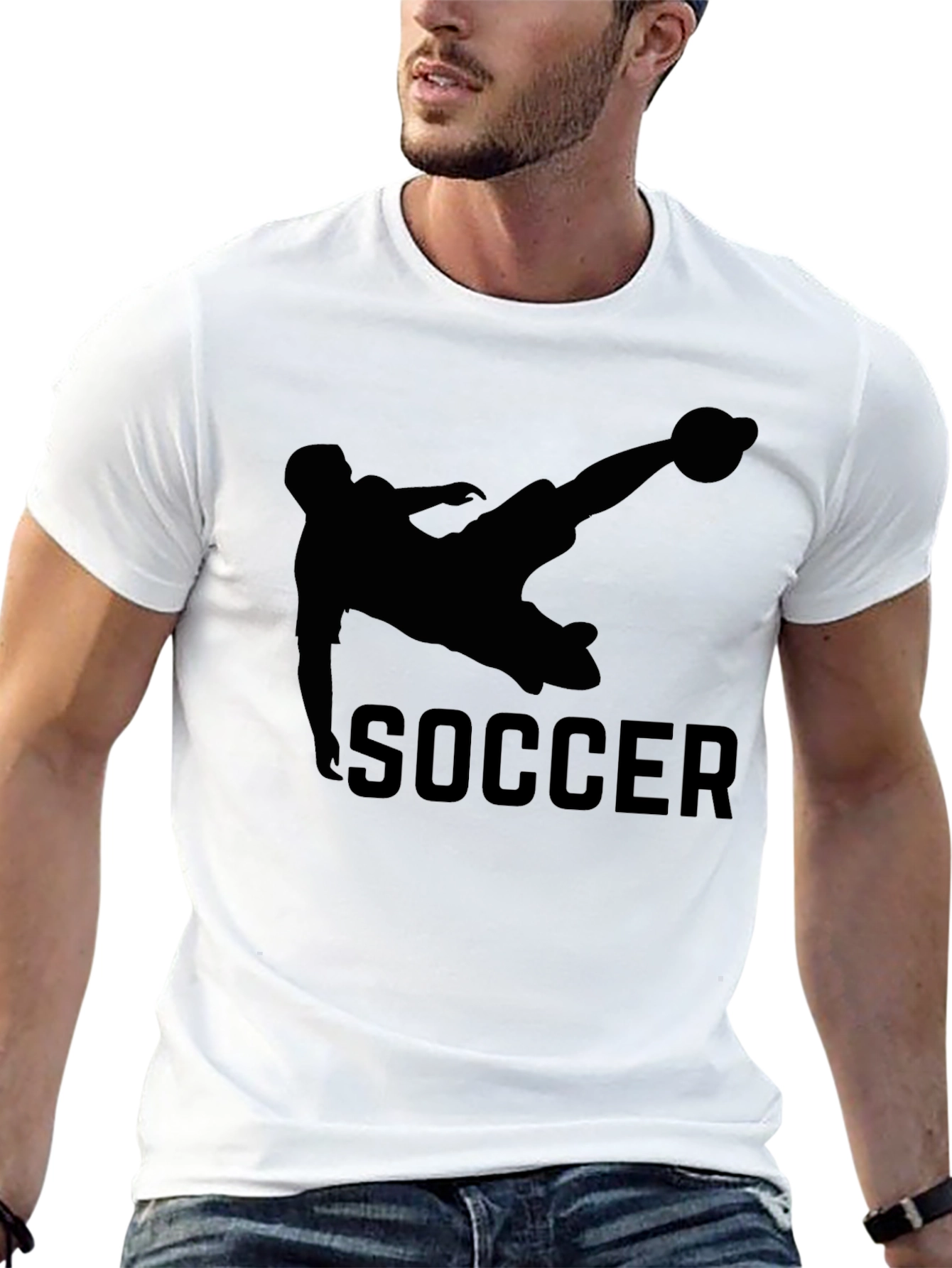 Soccer Kick Graphic Tee - Black