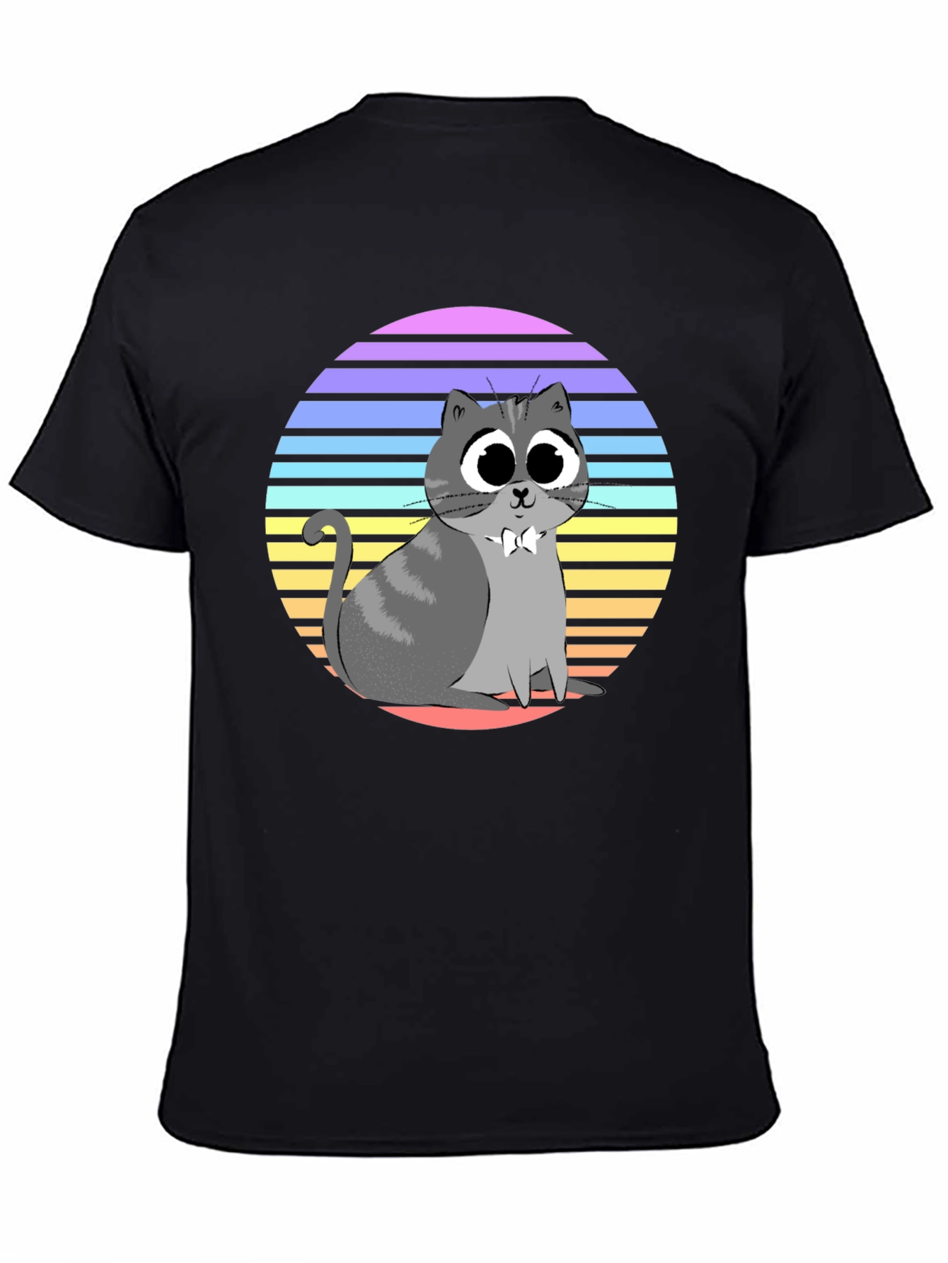 Cute Cat T-Shirt - Retro Style