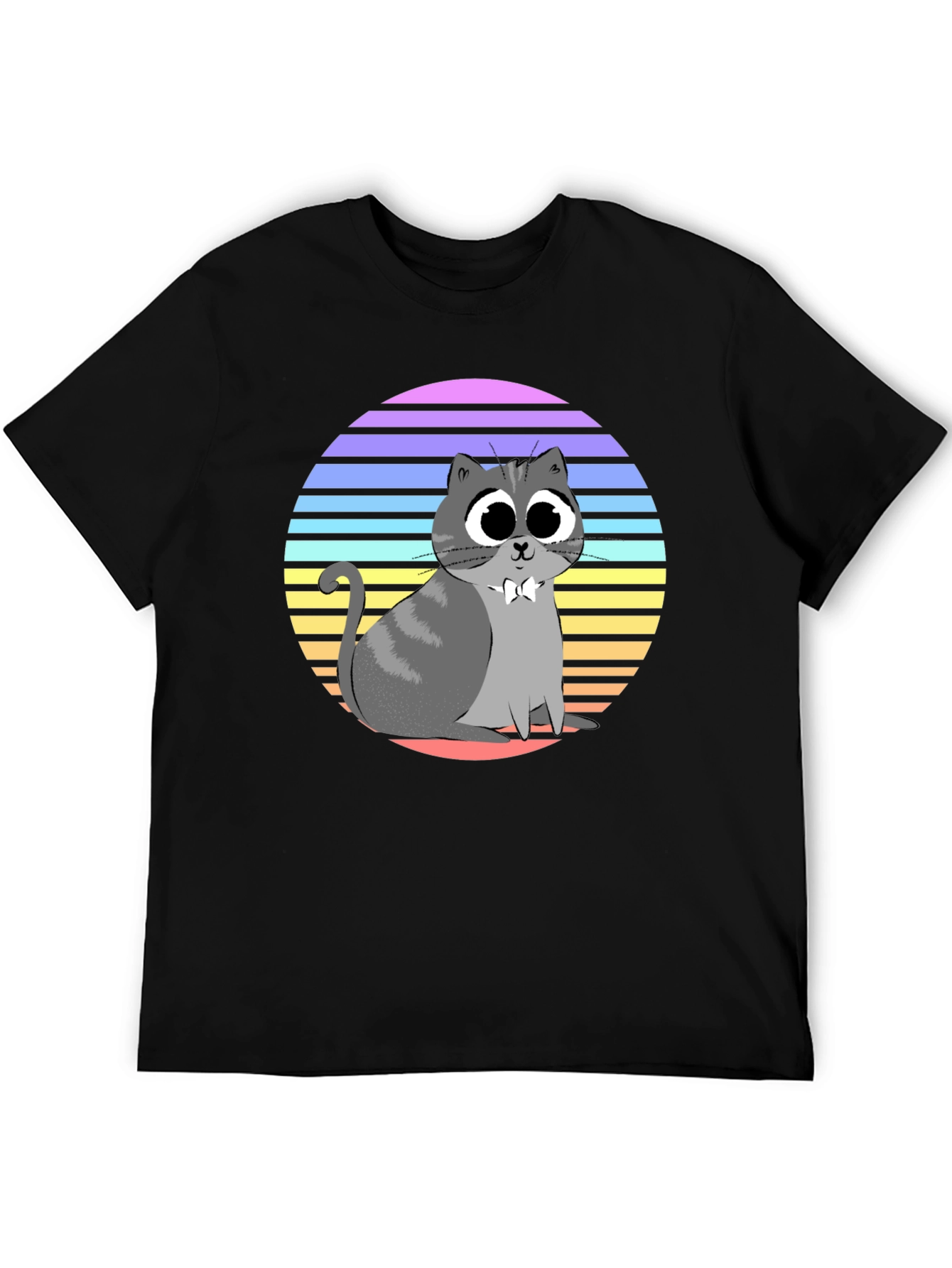 Cute Cat T-Shirt - Retro Style