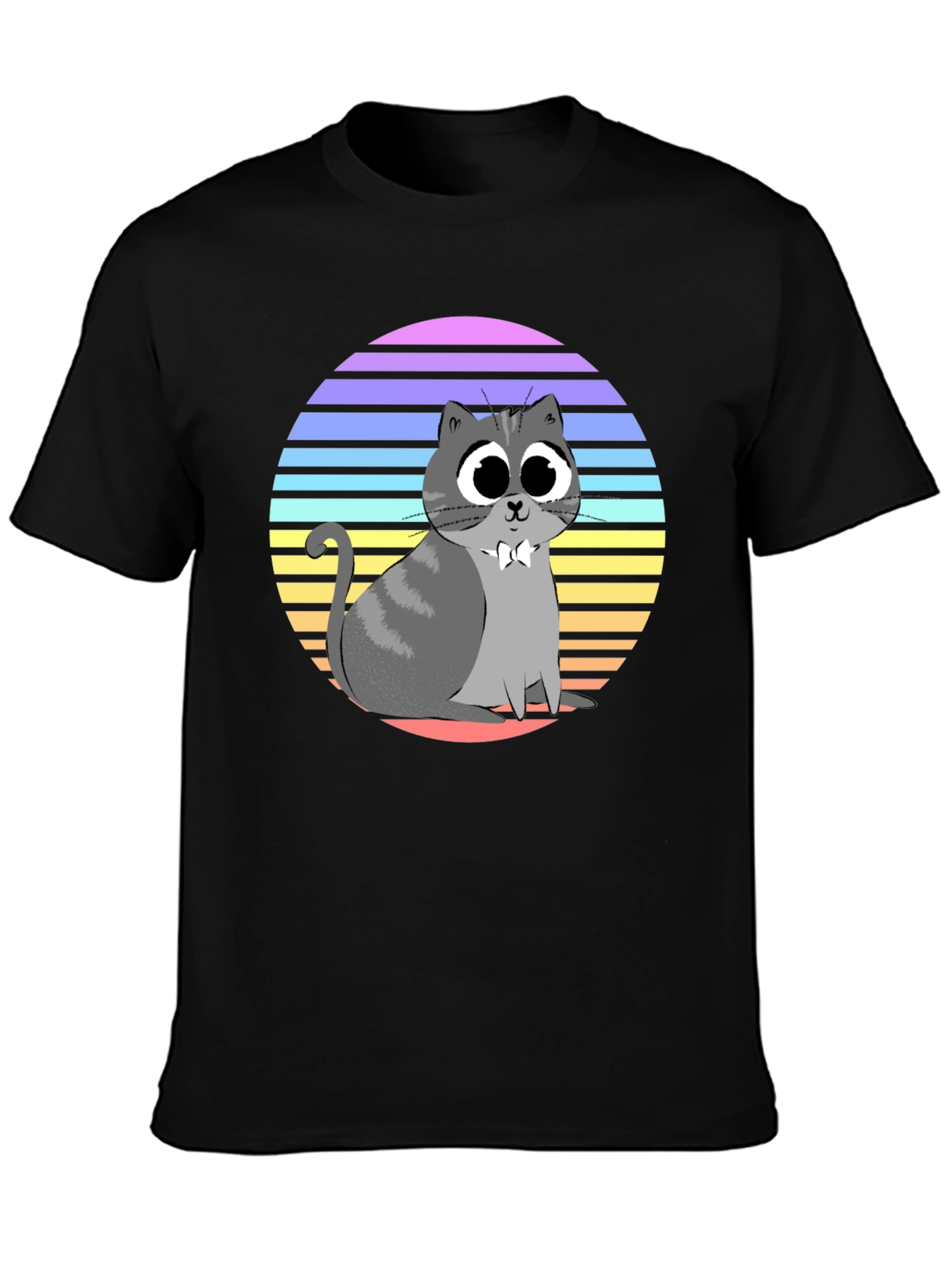 Cute Cat T-Shirt - Retro Style