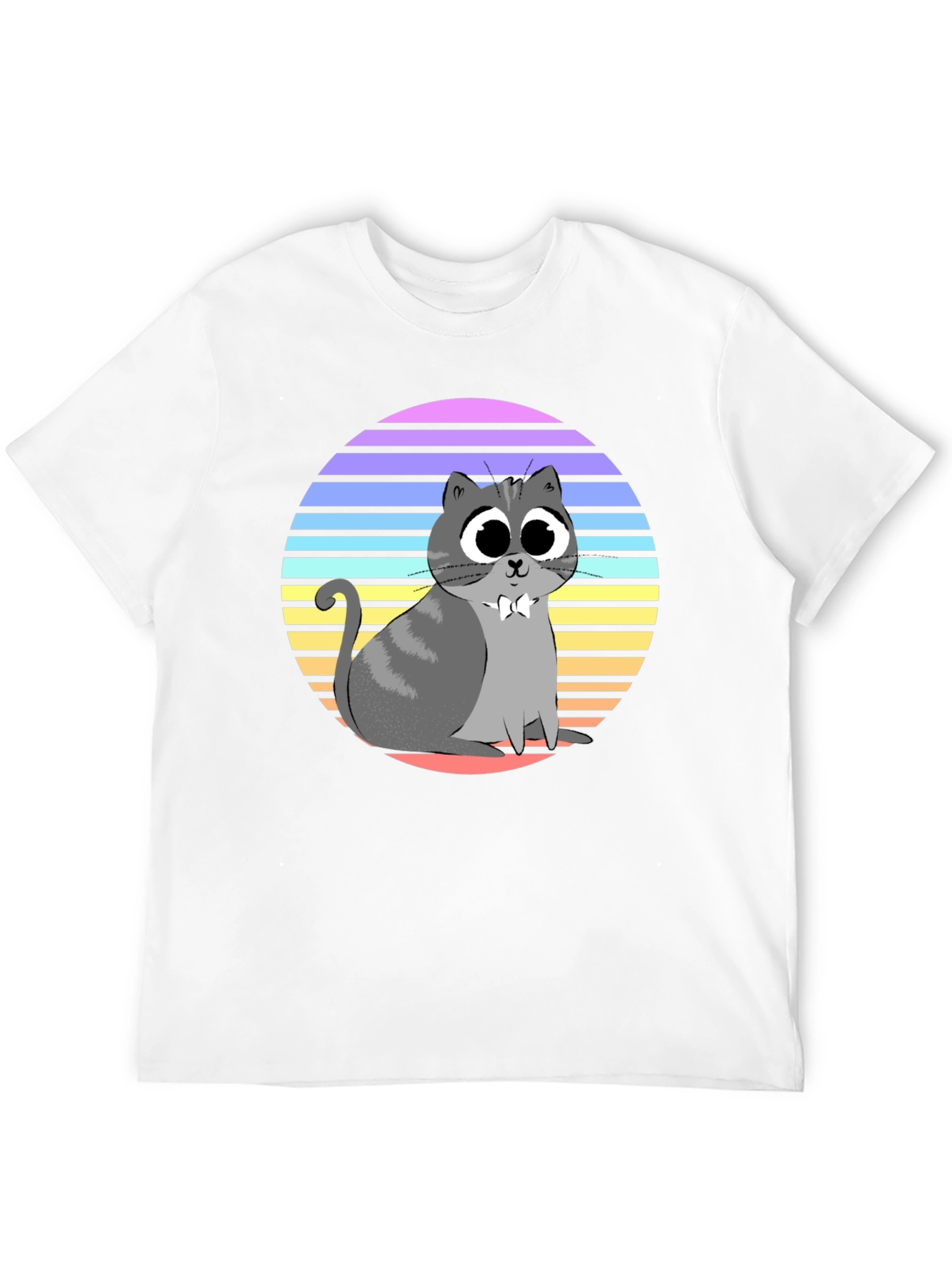 Cute Cat T-Shirt - Retro Style