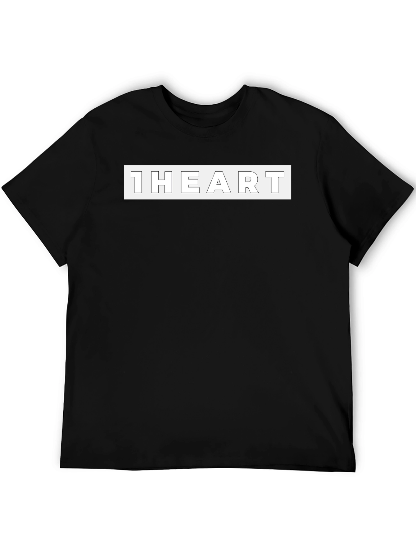Black 1HEART Graphic Tee - Modern Casual