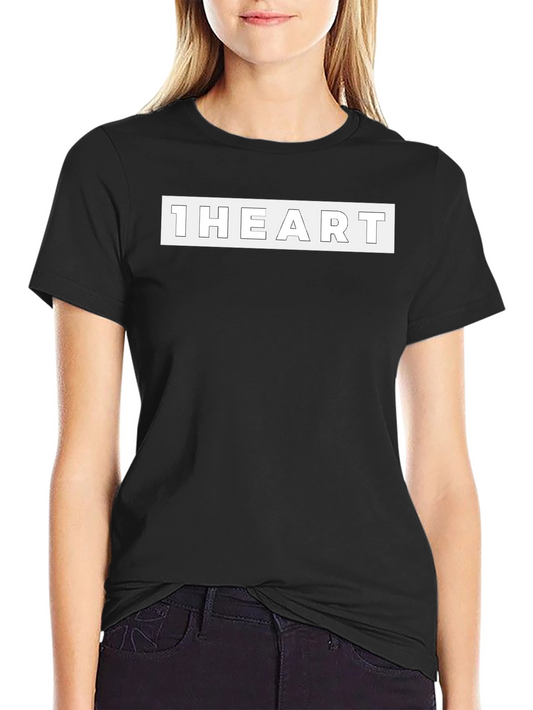 Black 1HEART Graphic Tee - Modern Casual