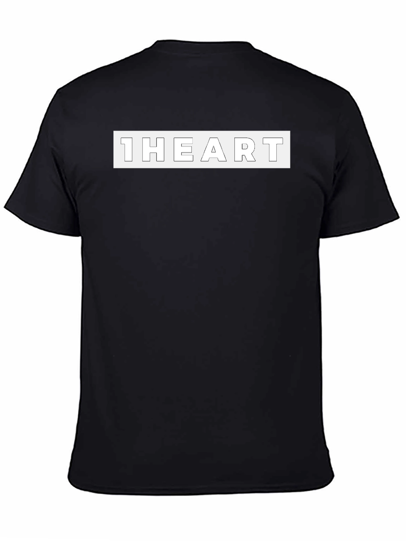 Black 1HEART Graphic Tee - Modern Casual