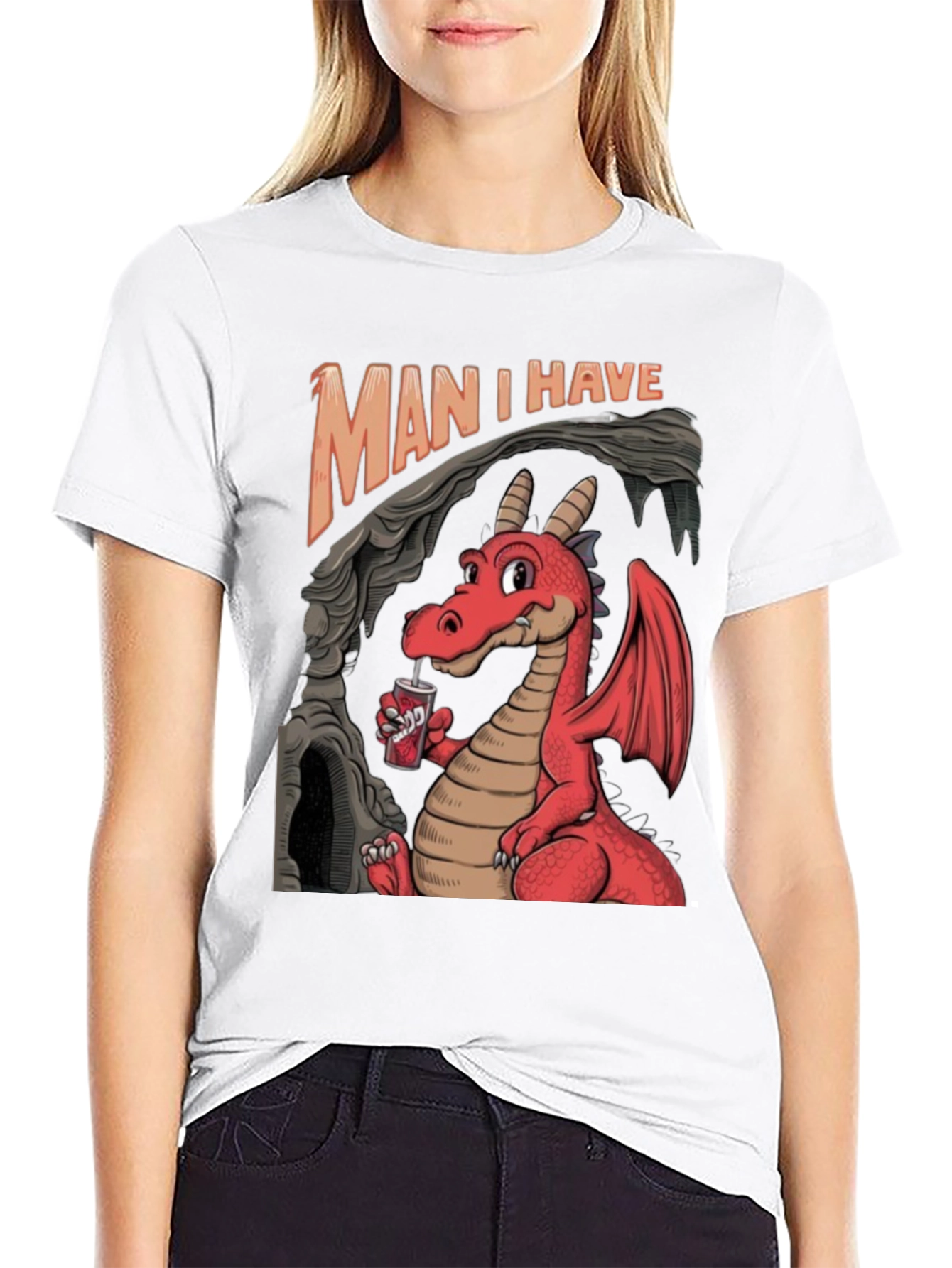 Man I Have Dragon T-Shirt - Red Dragon Tee