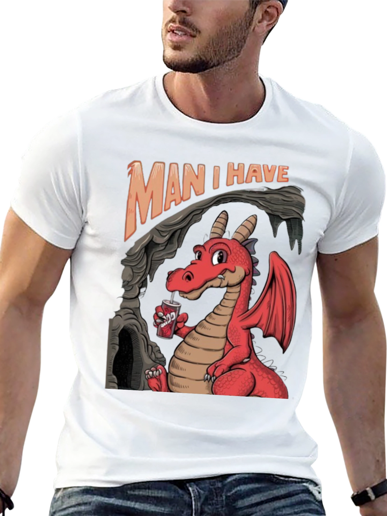 Man I Have Dragon T-Shirt - Red Dragon Tee