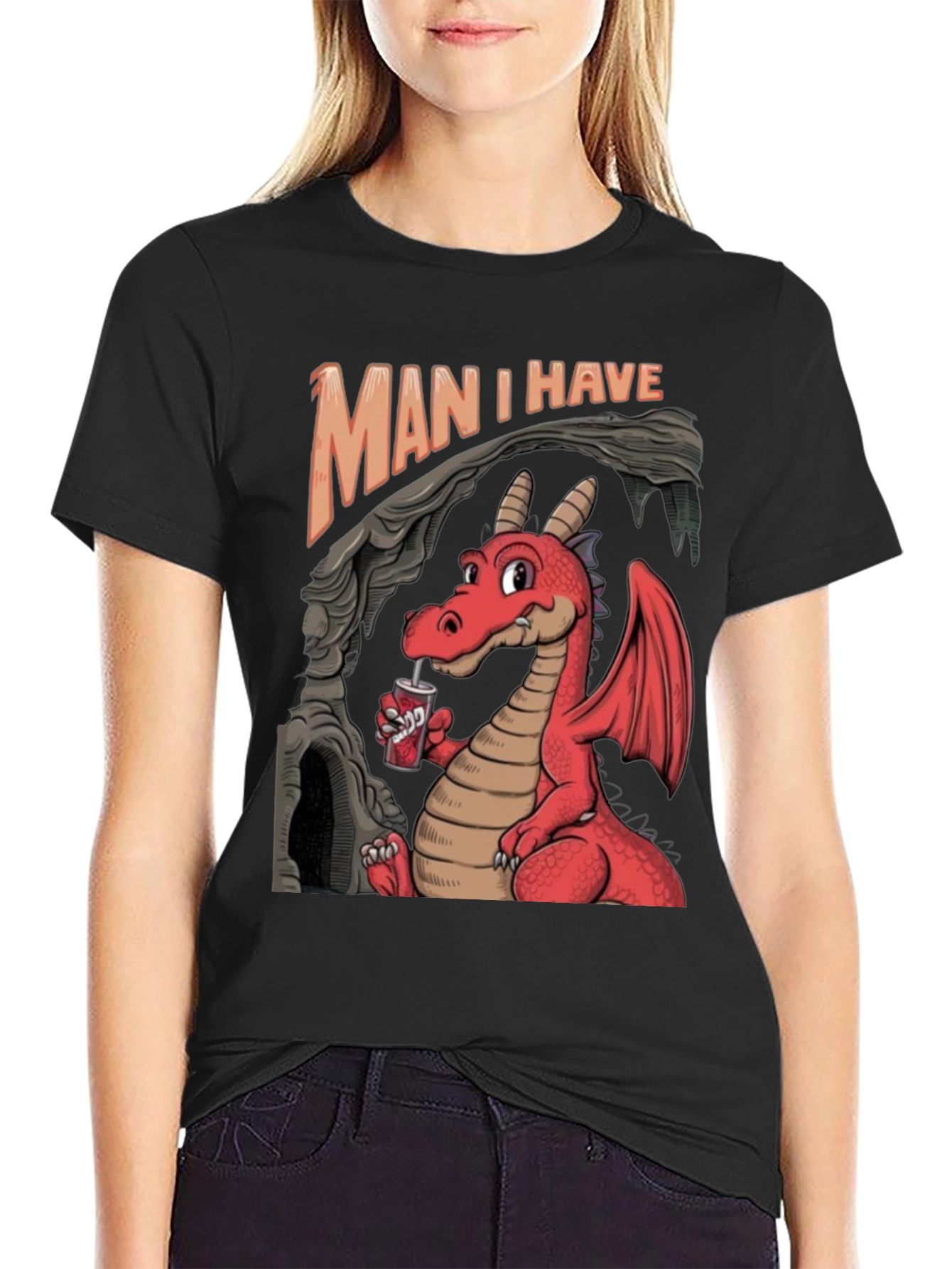 Man I Have Dragon T-Shirt - Red Dragon Tee