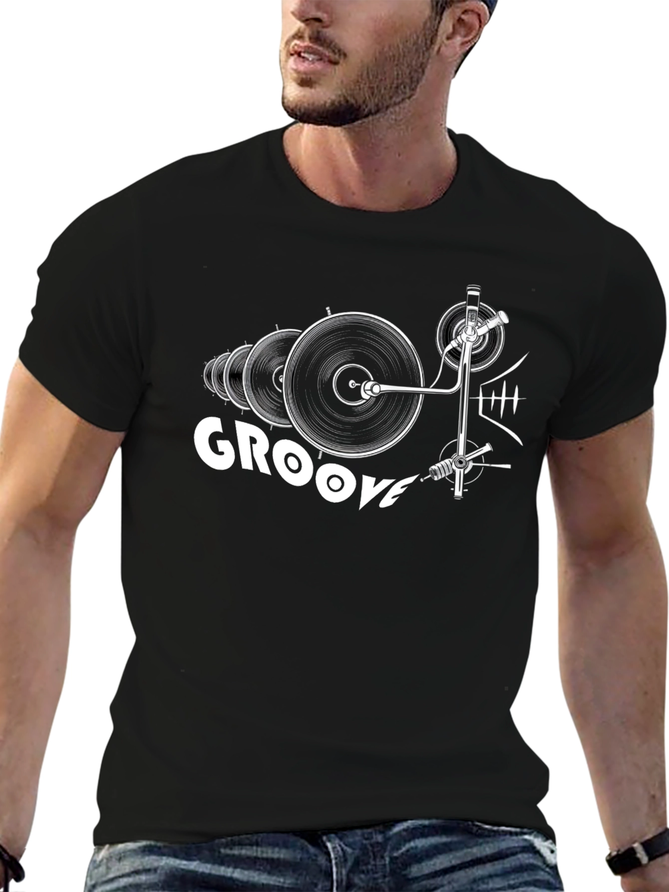 Groove Record Player Graphic Tee