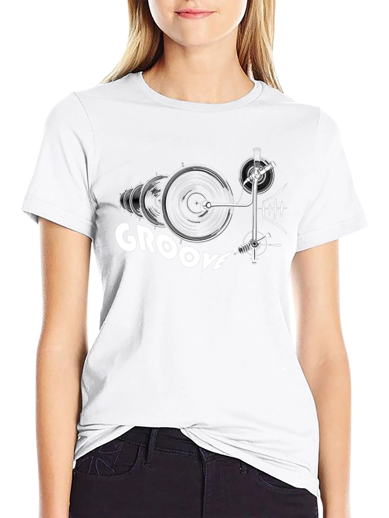 Groove Record Player Graphic Tee