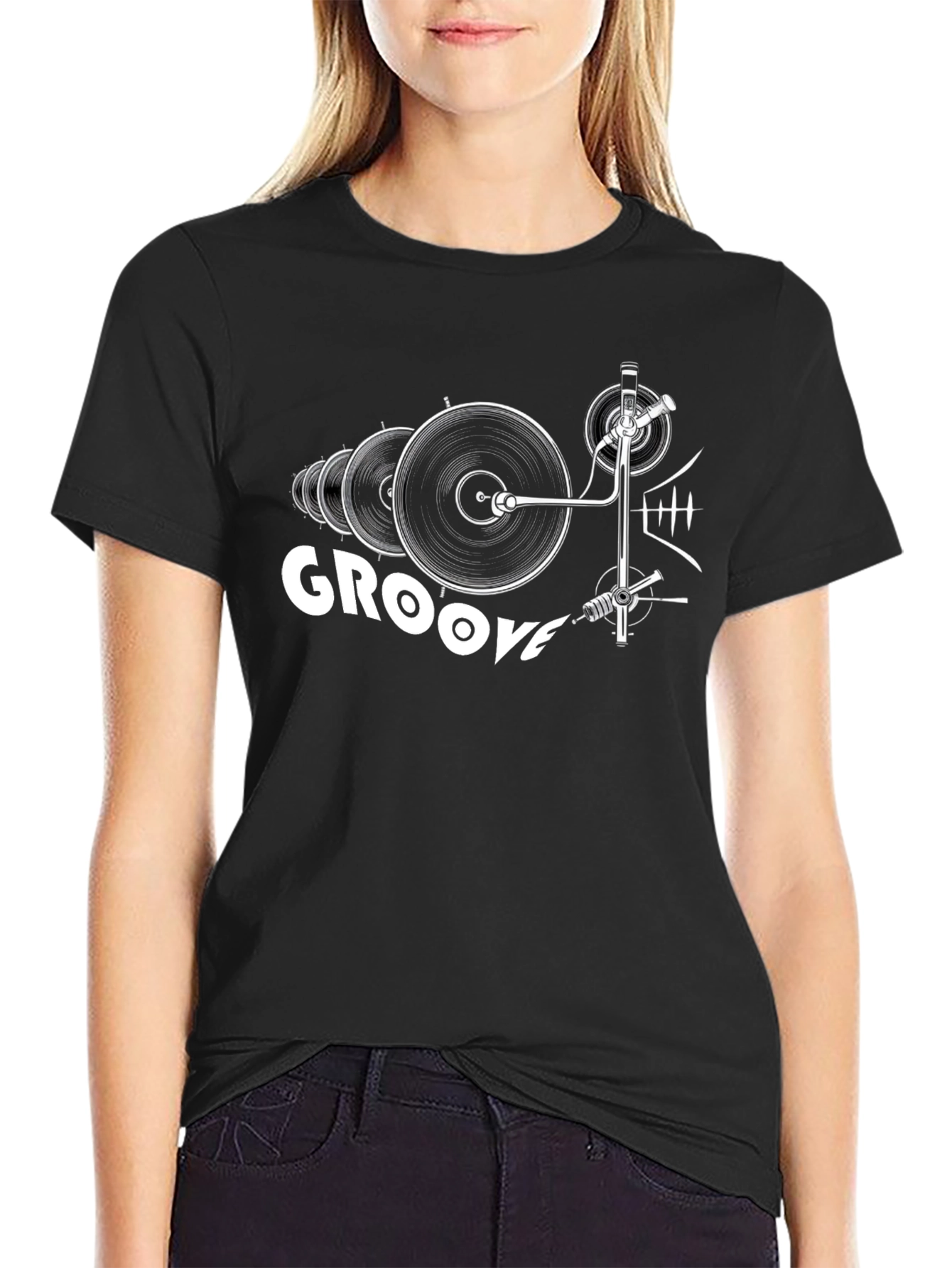 Groove Record Player Graphic Tee