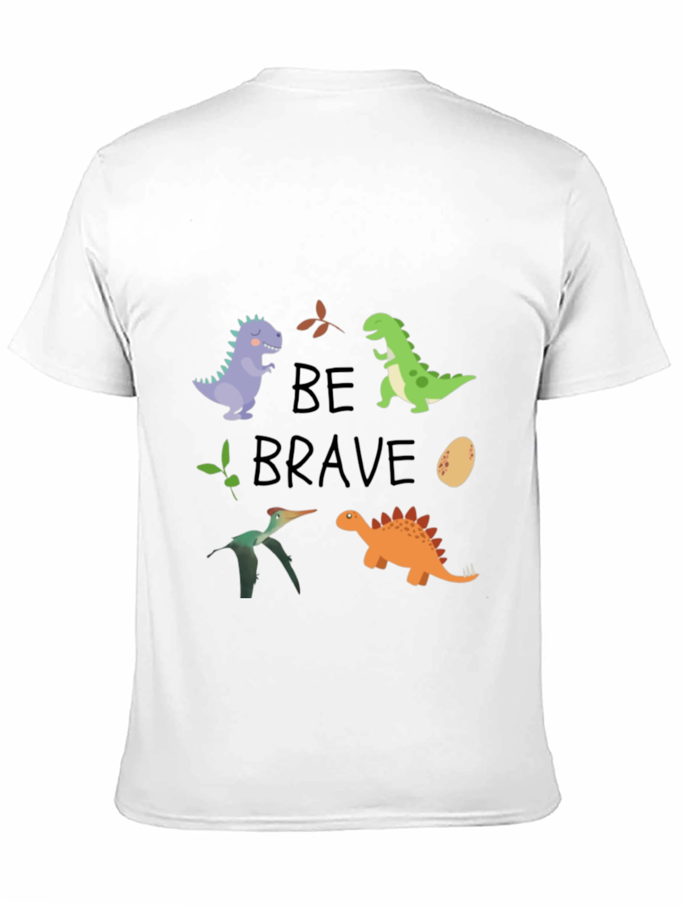 Dinosaur Graphic Print Black Tee - Be Brave