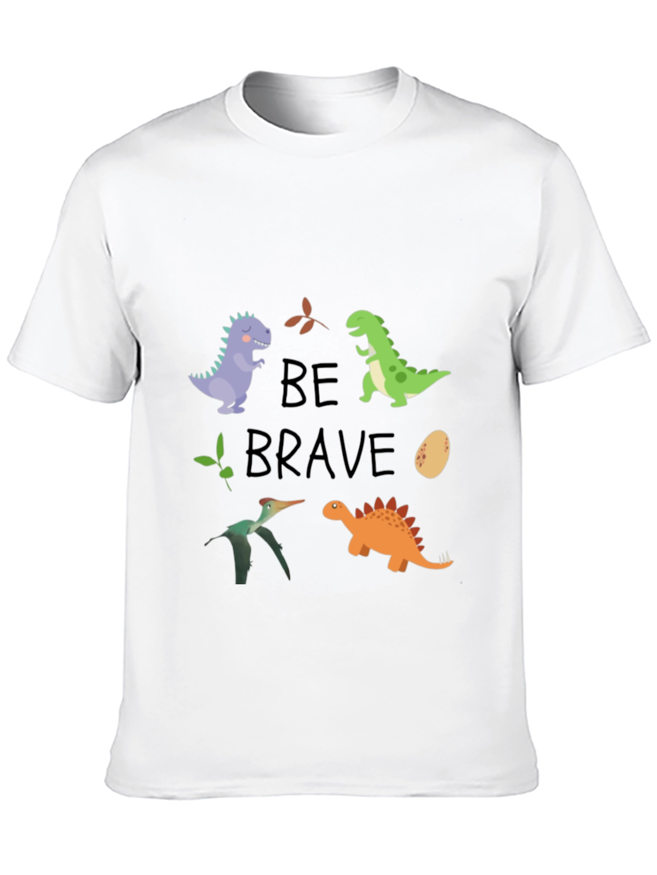 Dinosaur Graphic Print Black Tee - Be Brave