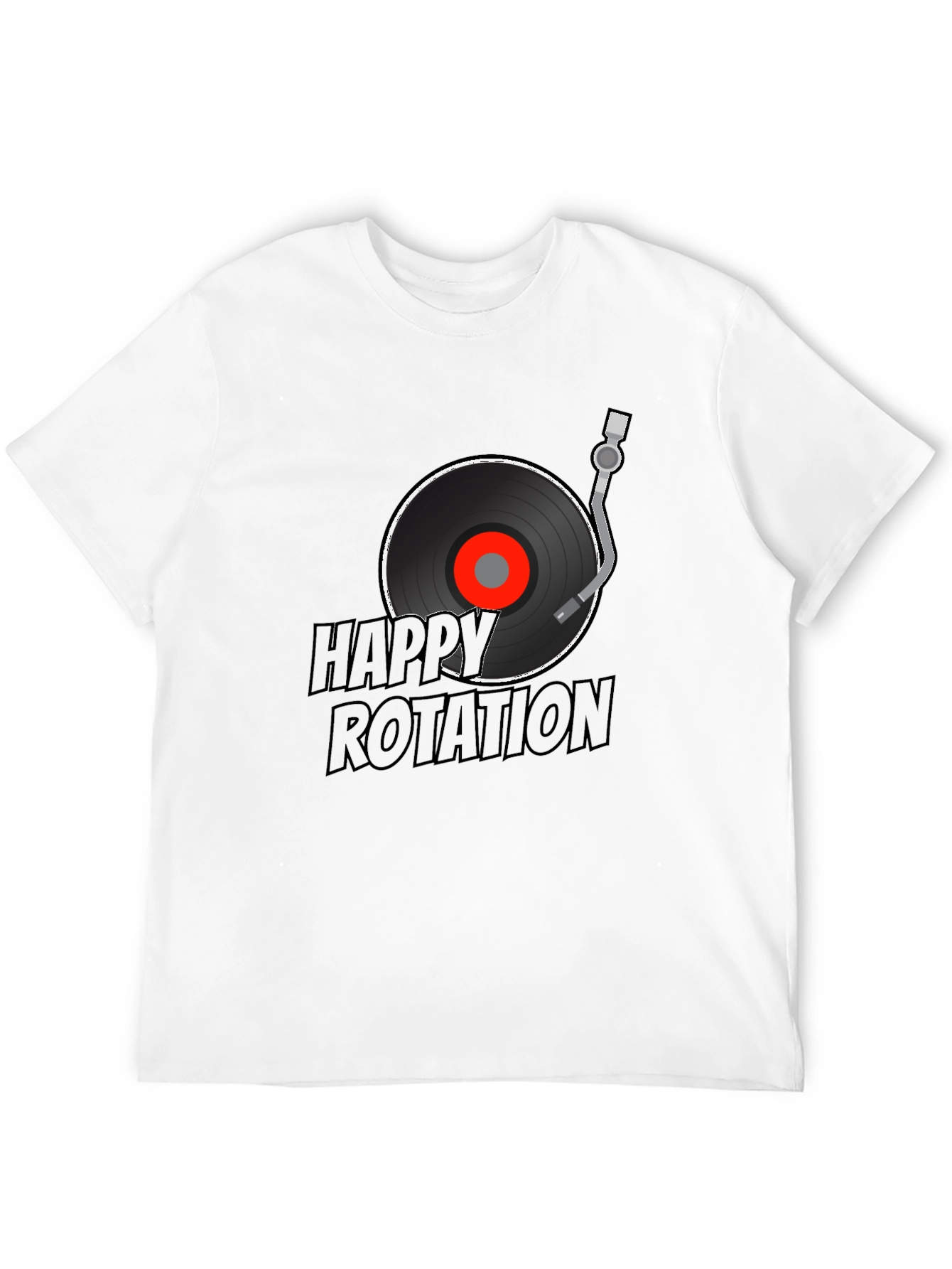 Happy Rotation Graphic Tee - Black