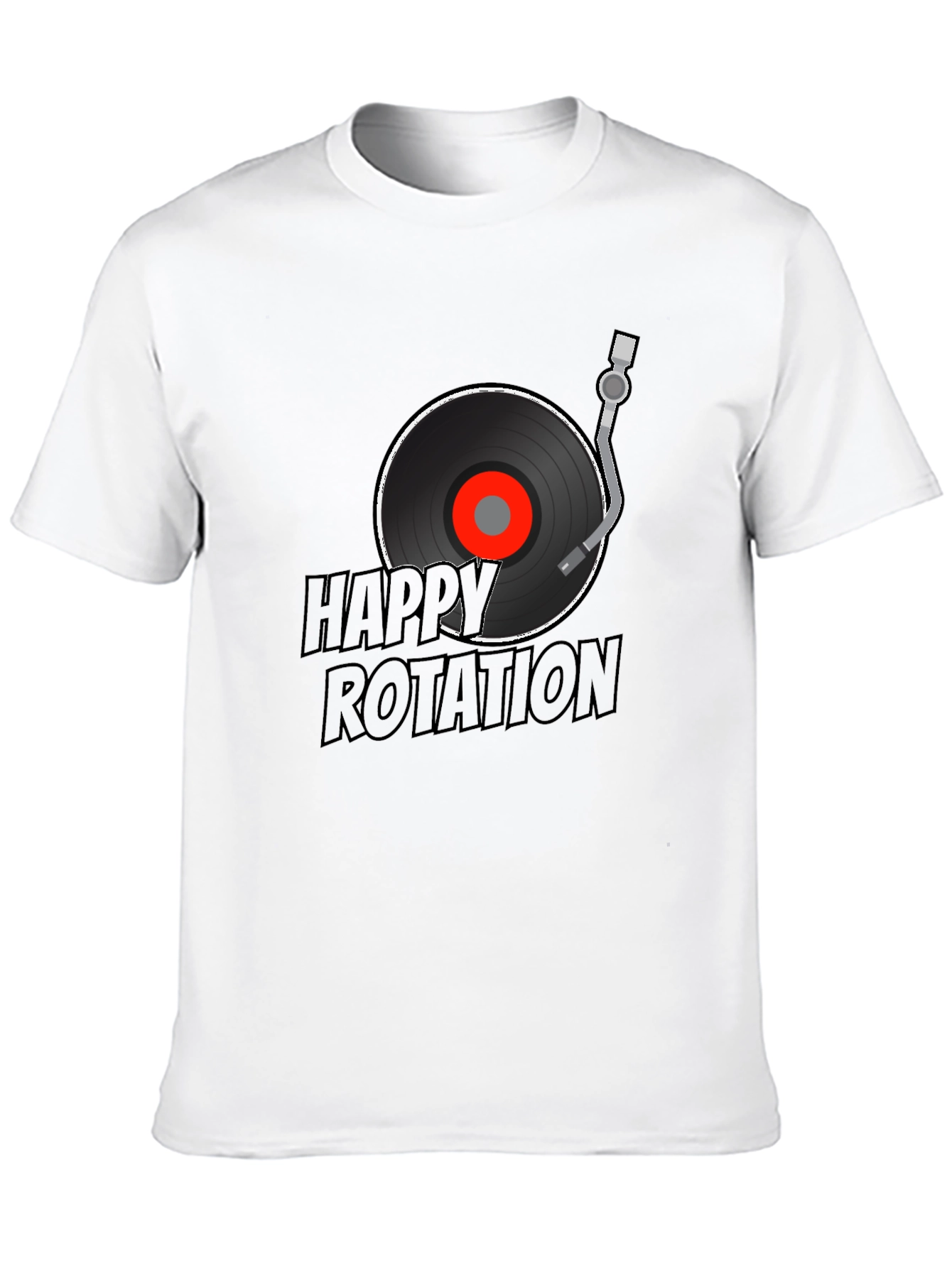 Happy Rotation Graphic Tee - Black