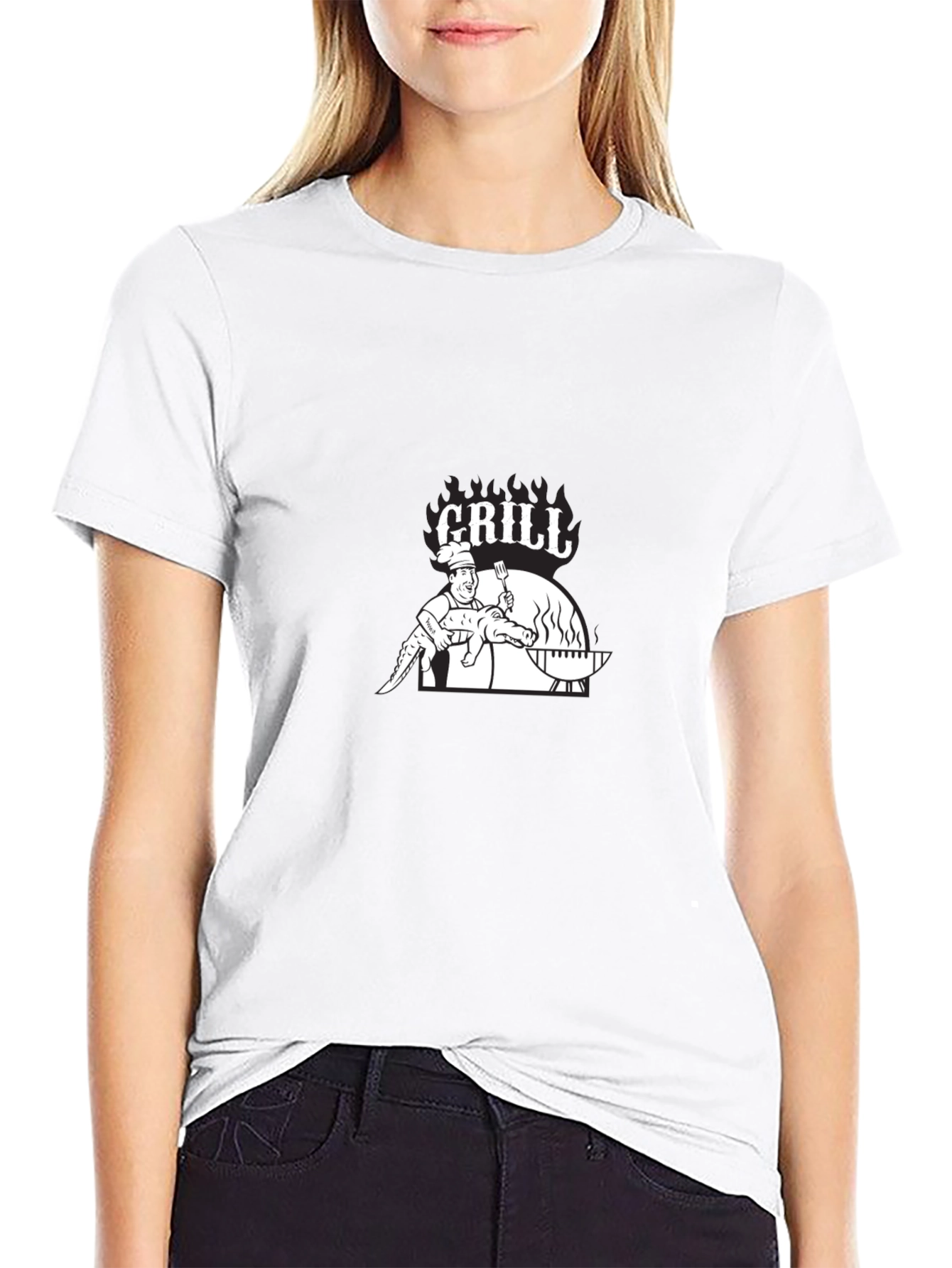 Grill Alligator Graphic Tee - BBQ T-Shirt