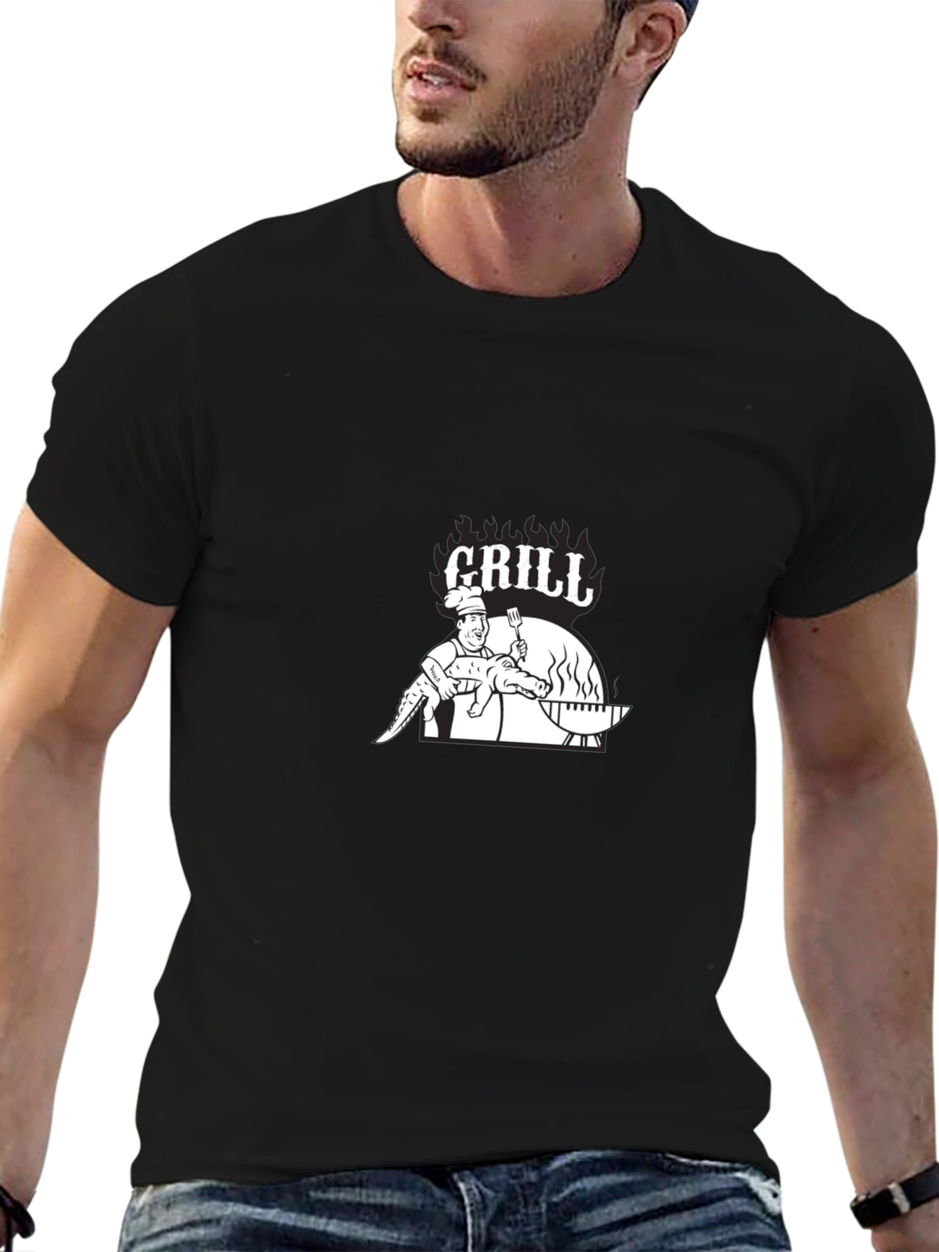 Grill Alligator Graphic Tee - BBQ T-Shirt