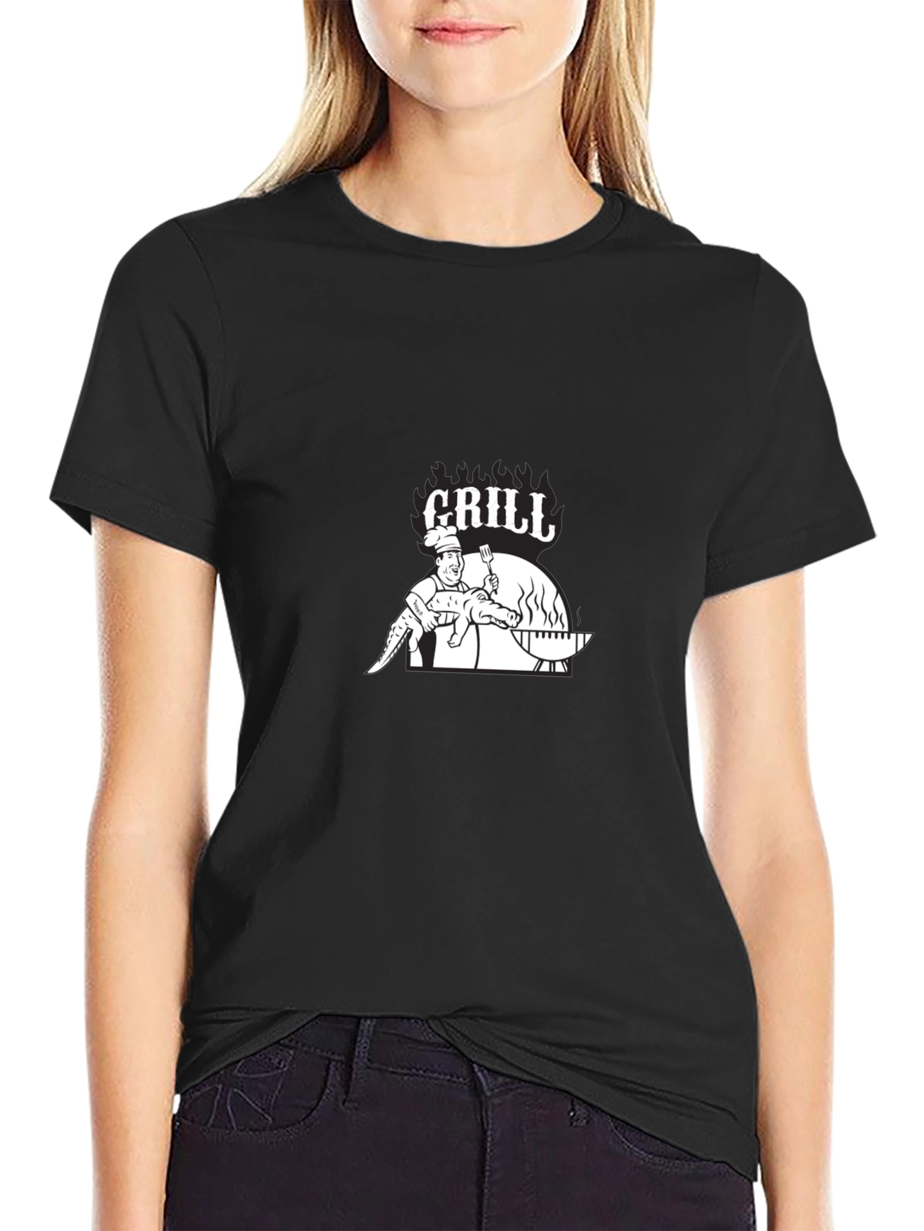 Grill Alligator Graphic Tee - BBQ T-Shirt