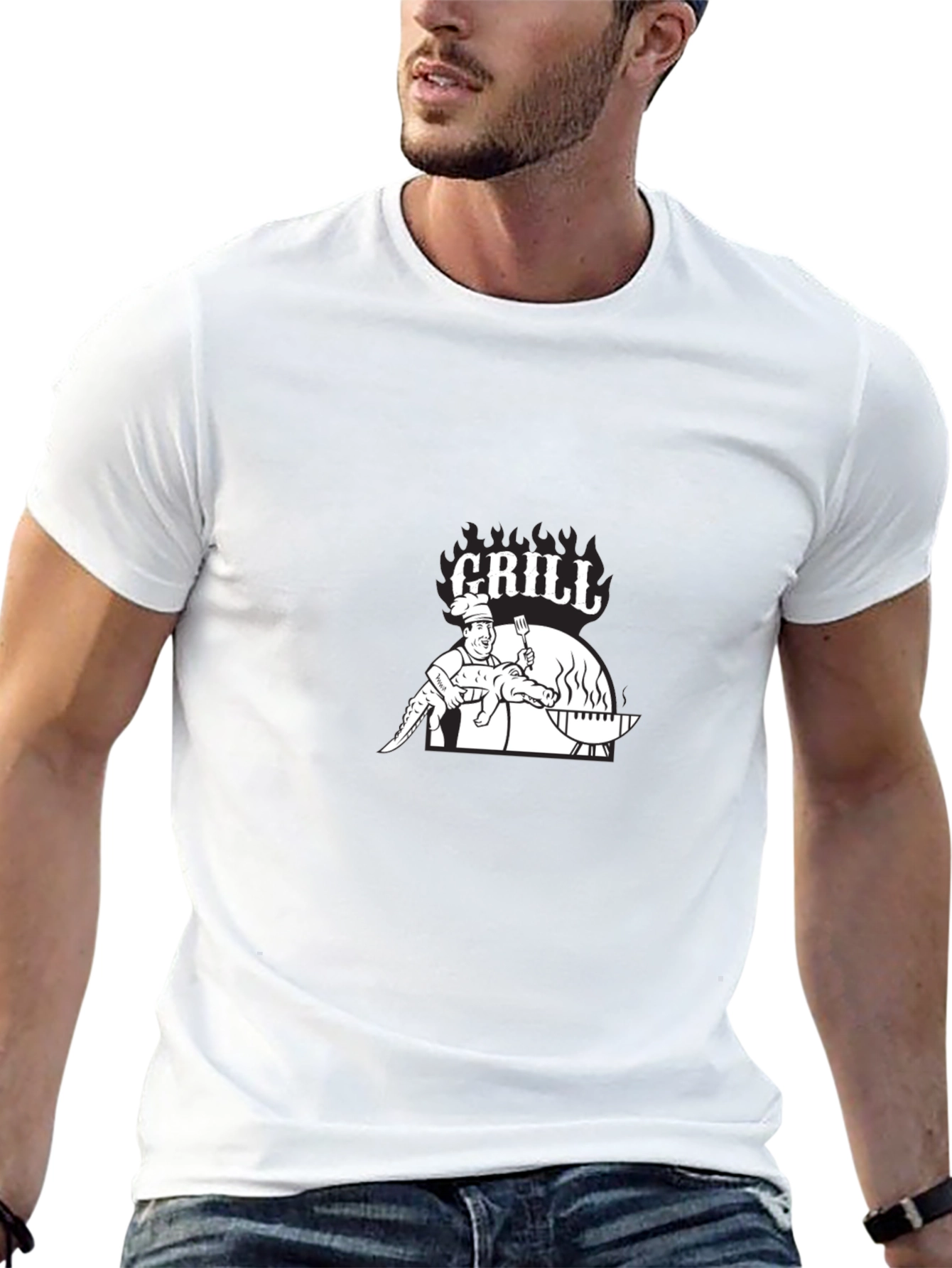 Grill Alligator Graphic Tee - BBQ T-Shirt