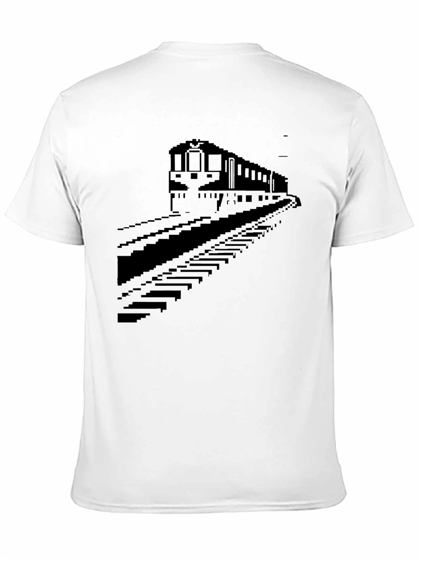 Pixel Train Graphic Tee - Classic Black T-Shirt
