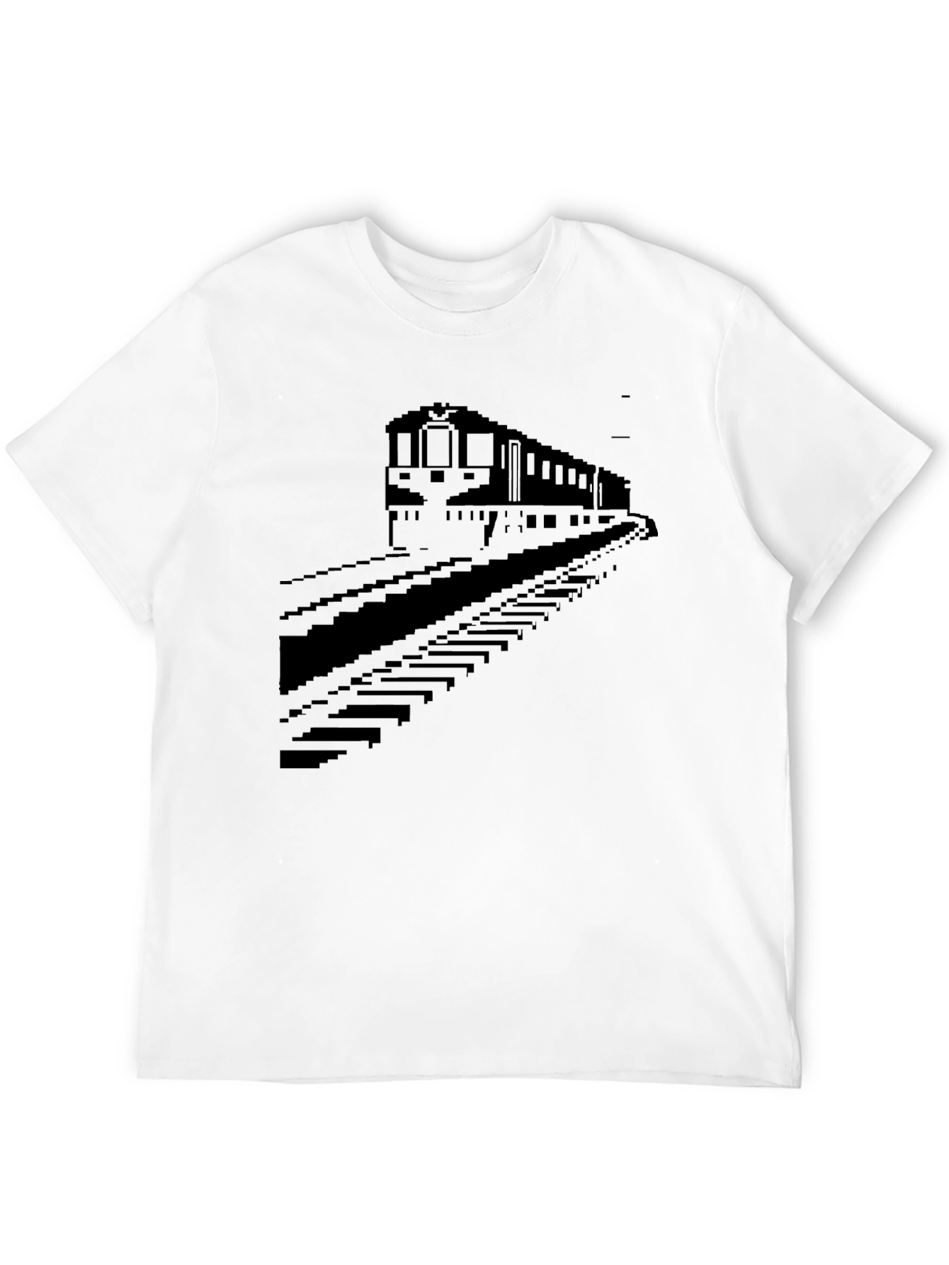 Pixel Train Graphic Tee - Classic Black T-Shirt