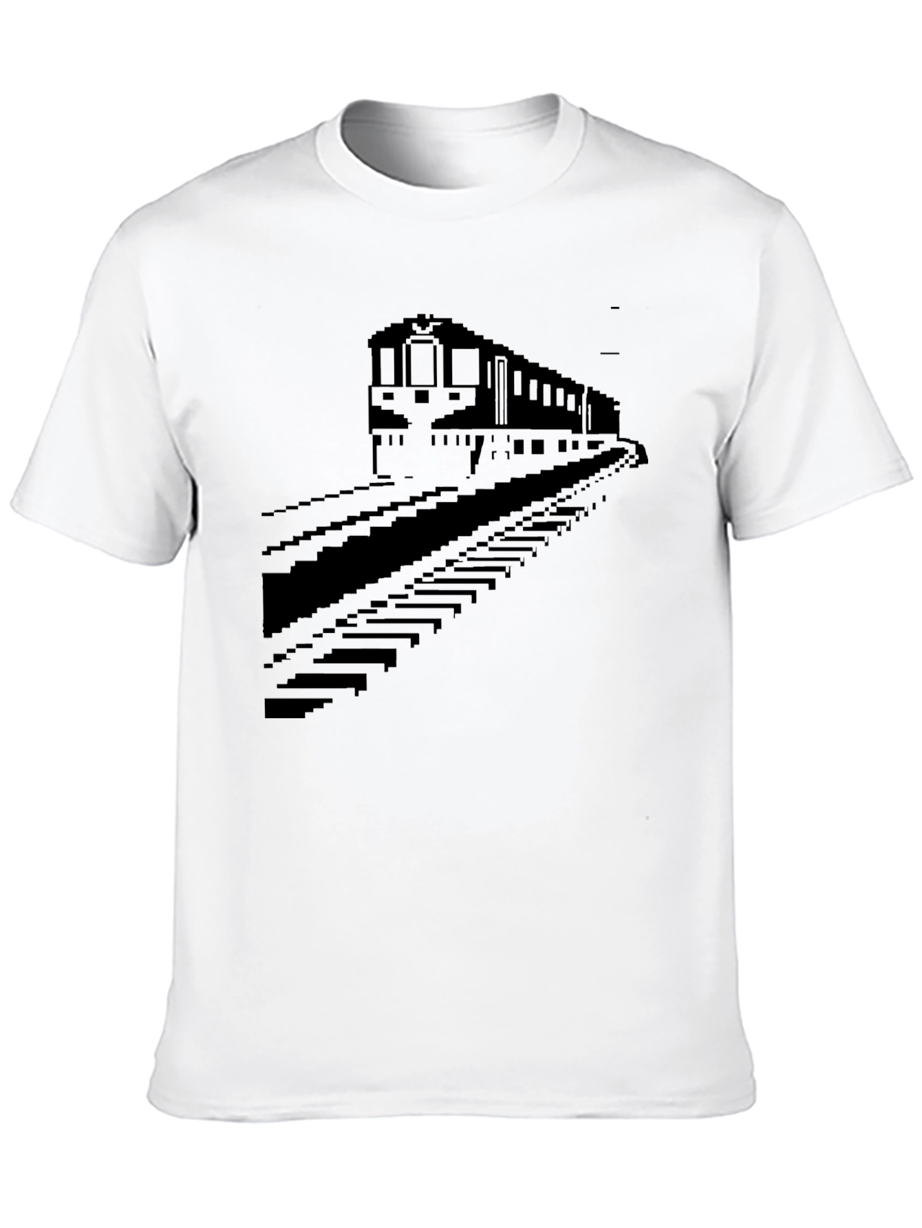 Pixel Train Graphic Tee - Classic Black T-Shirt