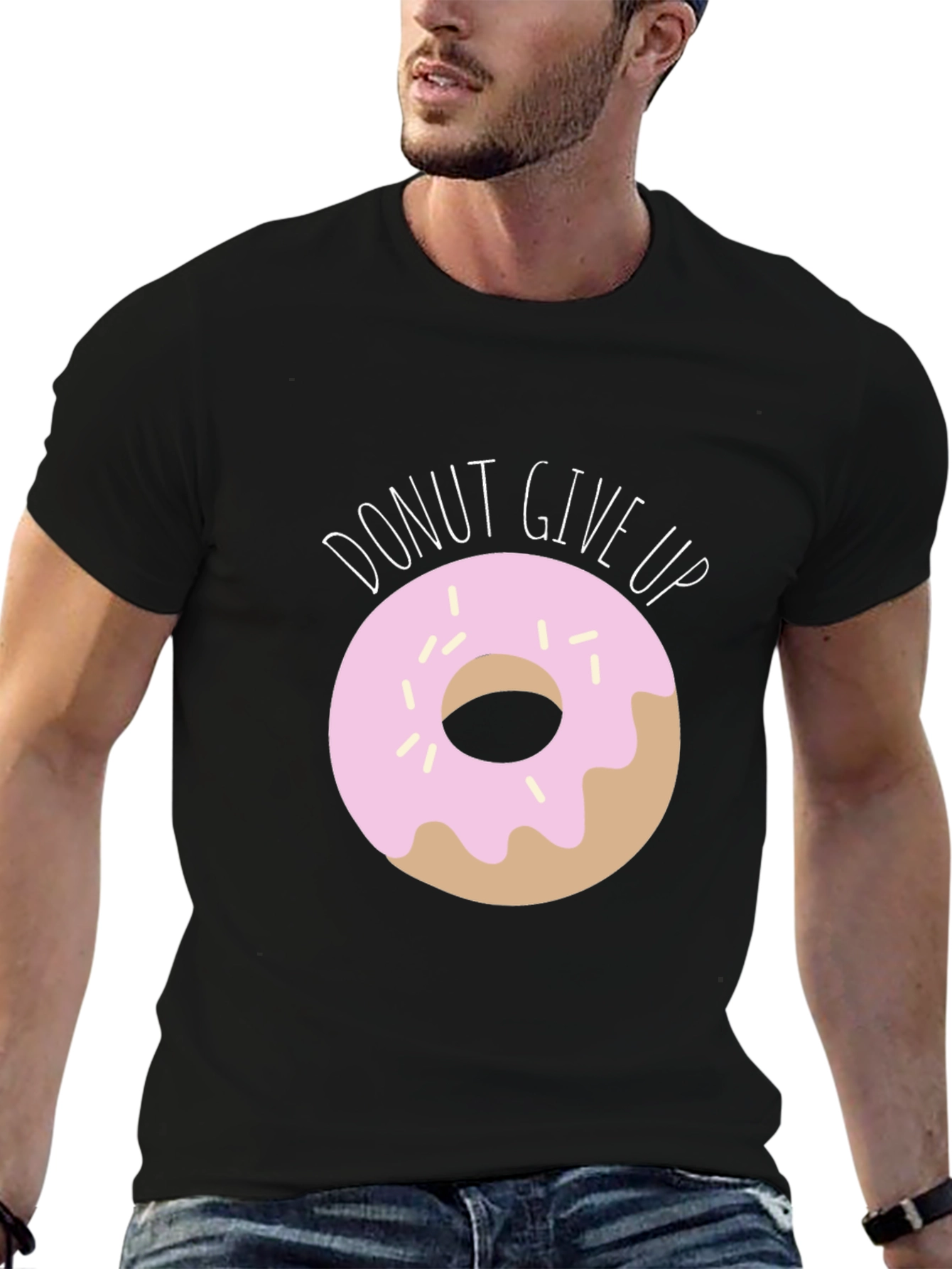 Donut Give Up Graphic T-Shirt