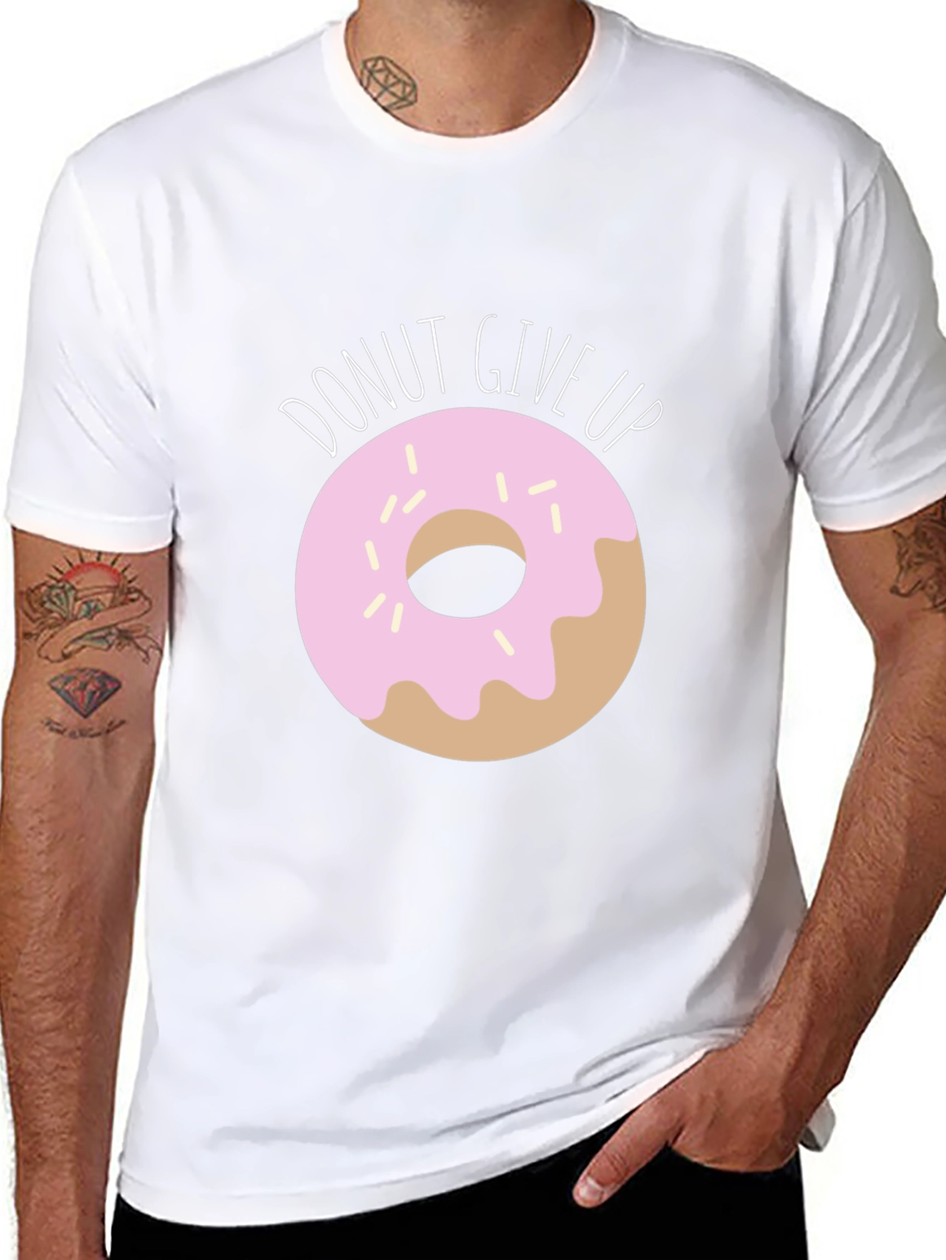 Donut Give Up Graphic T-Shirt