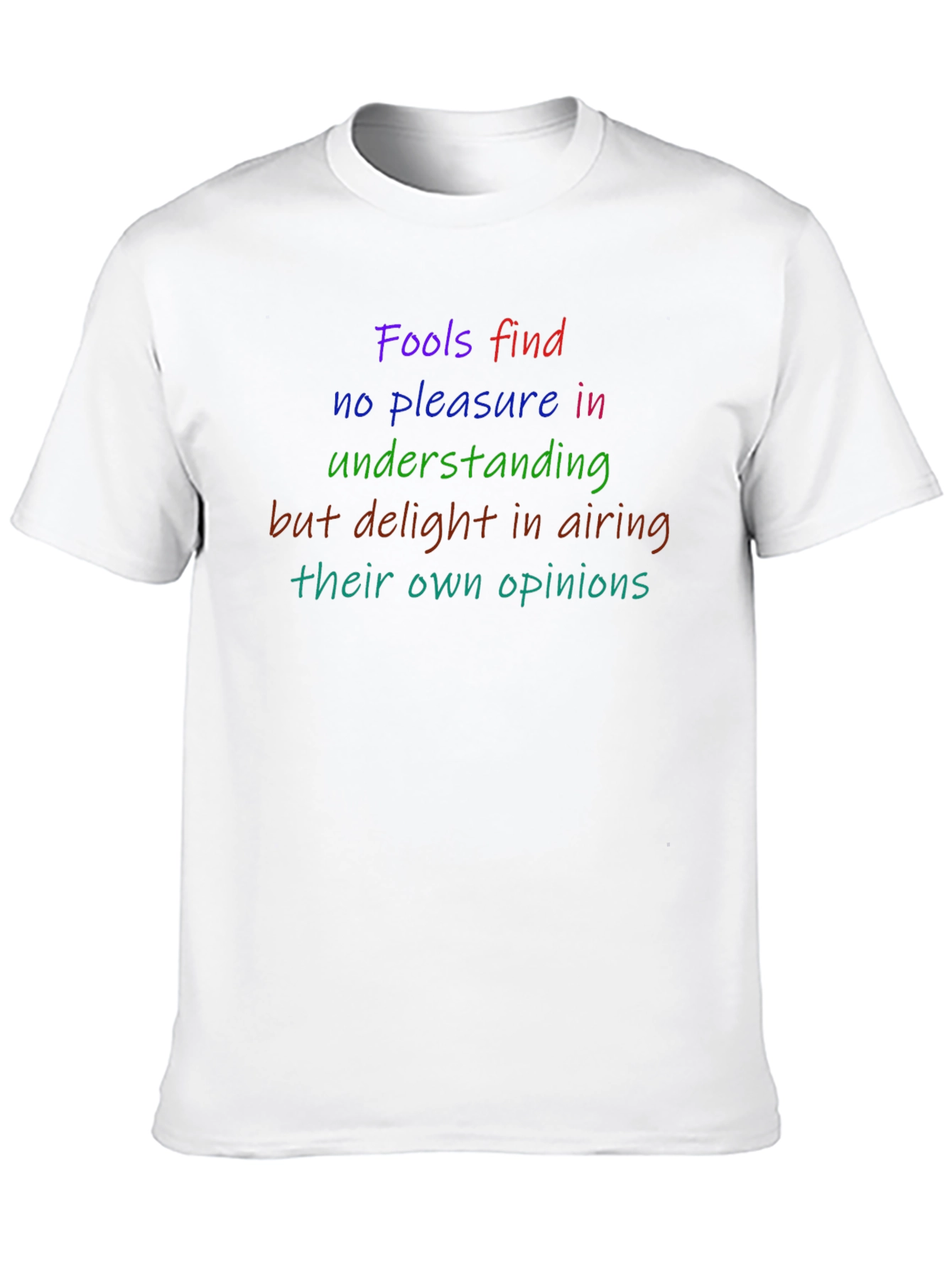 Statement T-Shirt: Fools find no pleasure